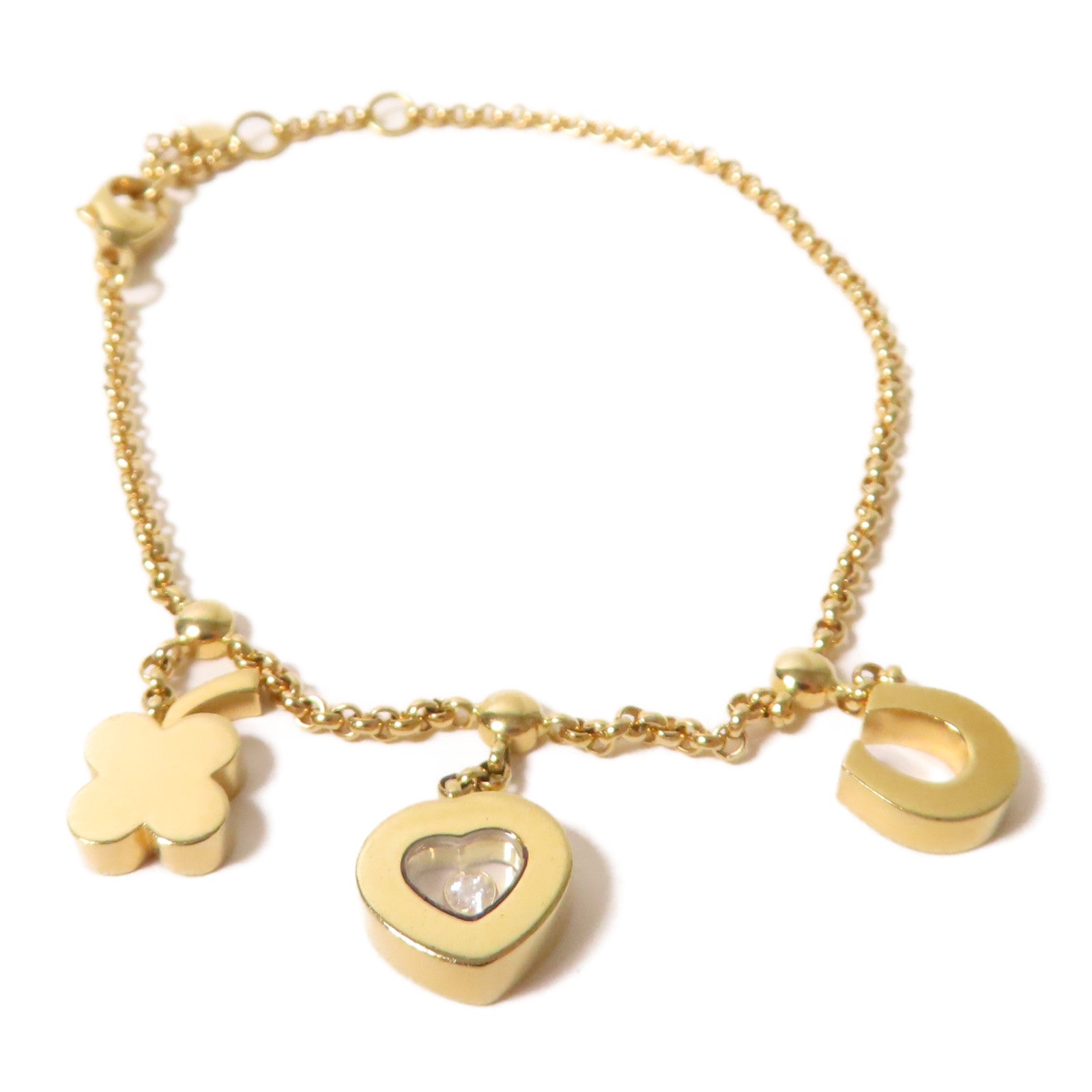 Chopard 18K玫瑰金Happy Diamond Bracelet手鏈