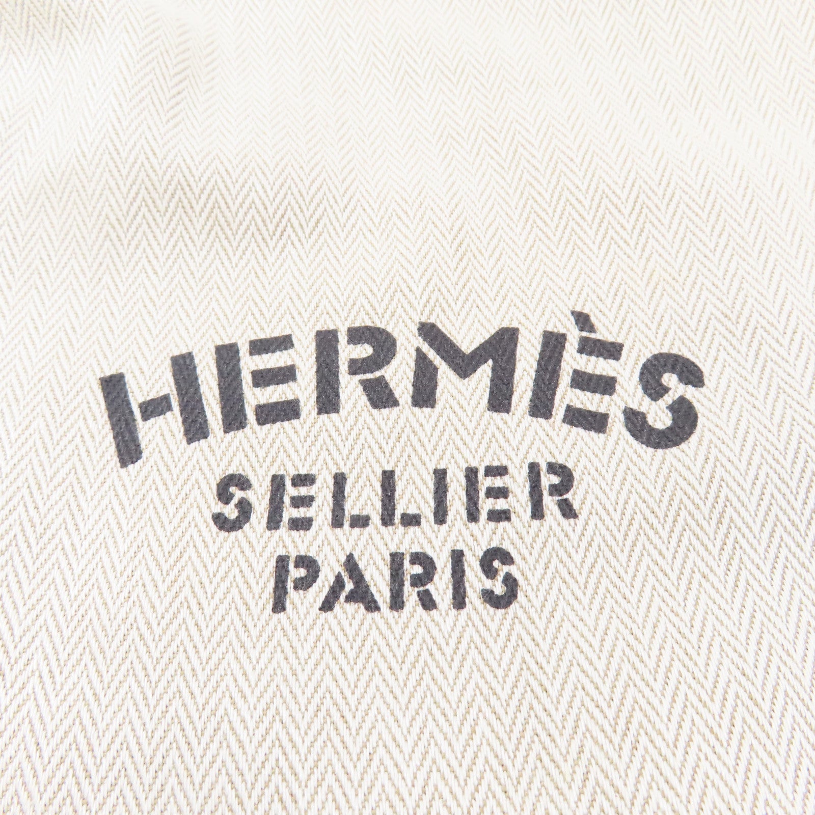 HERMES 【激減優惠】帆布Aline金扣肩背袋米色