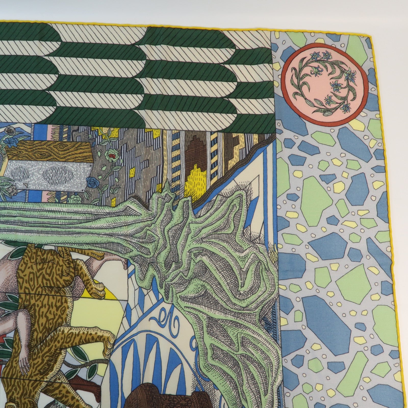 HERMES 羊絨Scarf圍巾Blue/Green