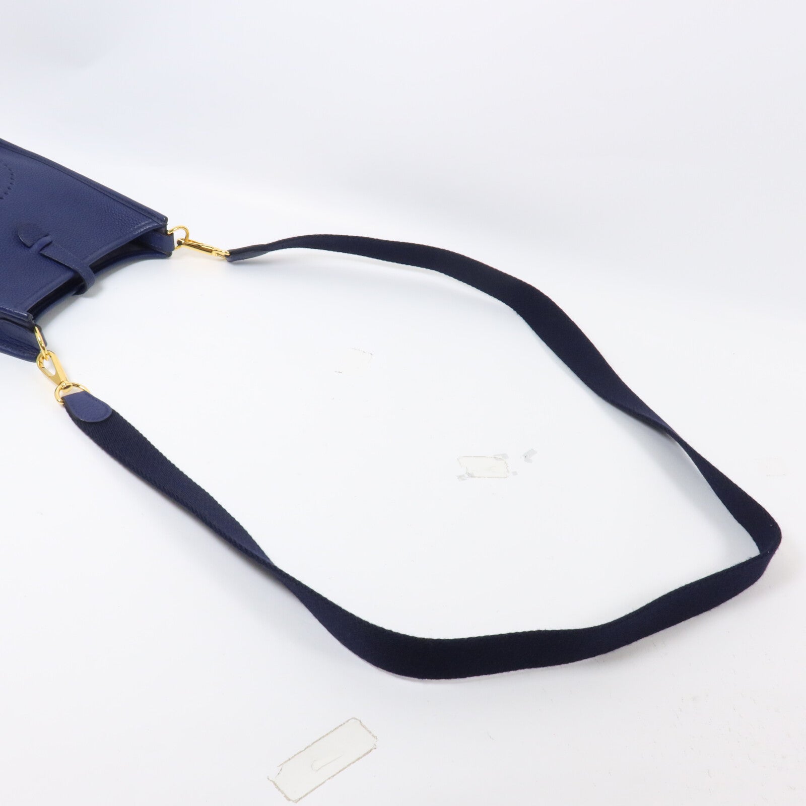 HERMES Clemence皮革Evelyne TPM肩背袋Bleu Saphir