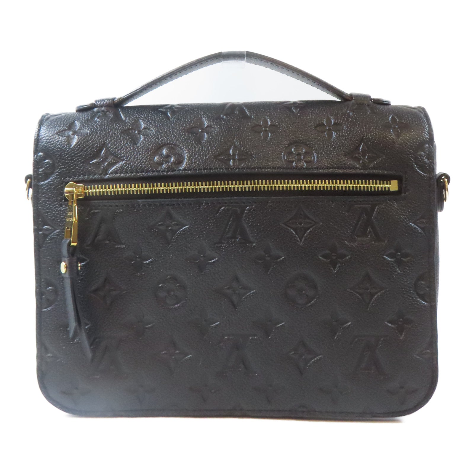 LOUIS VUITTON Monogram Empreinte Pochette Metis金扣手挽肩背兩用袋黑色