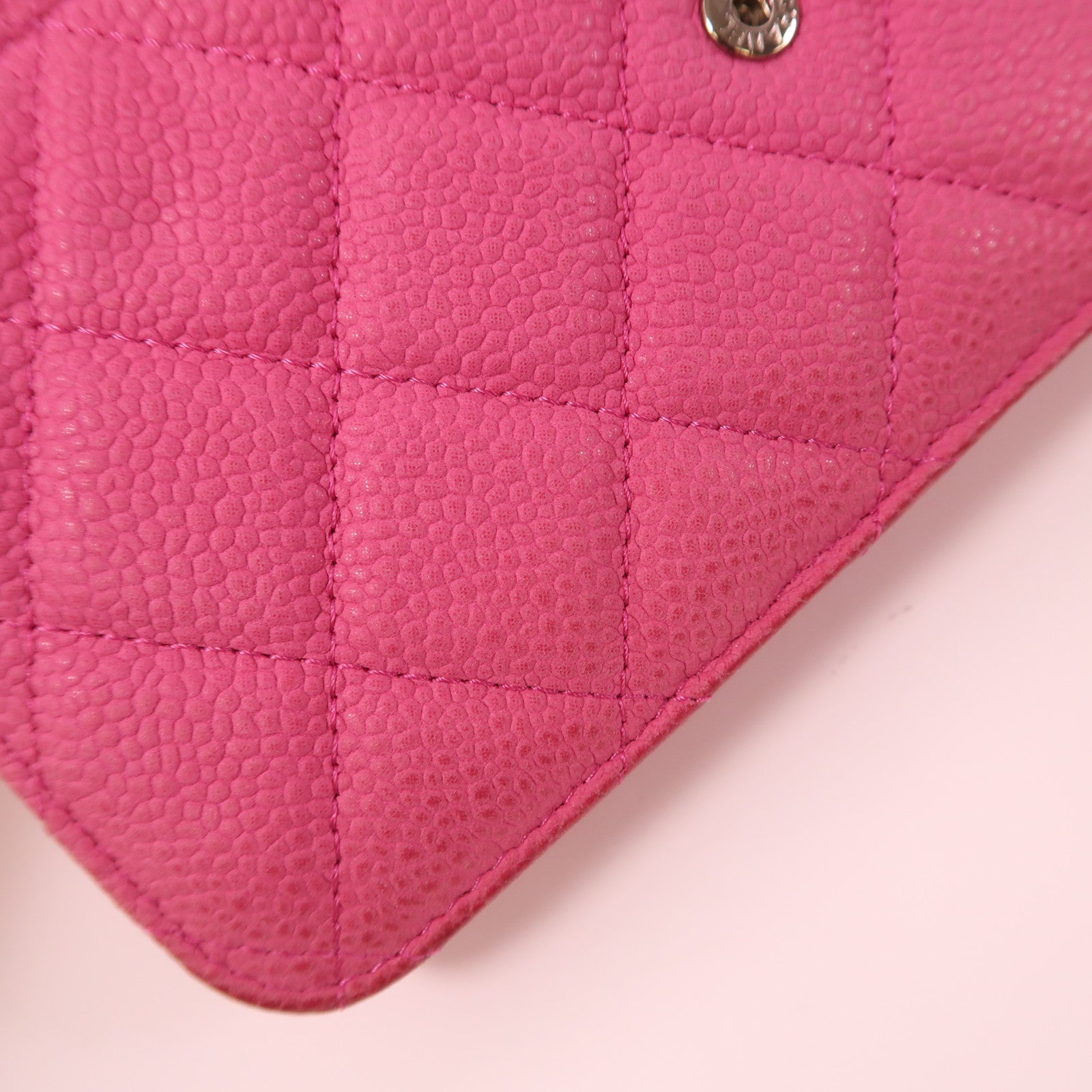 CHANEL 牛皮皮革WOC Wallet On Chain銀扣鏈帶肩背袋