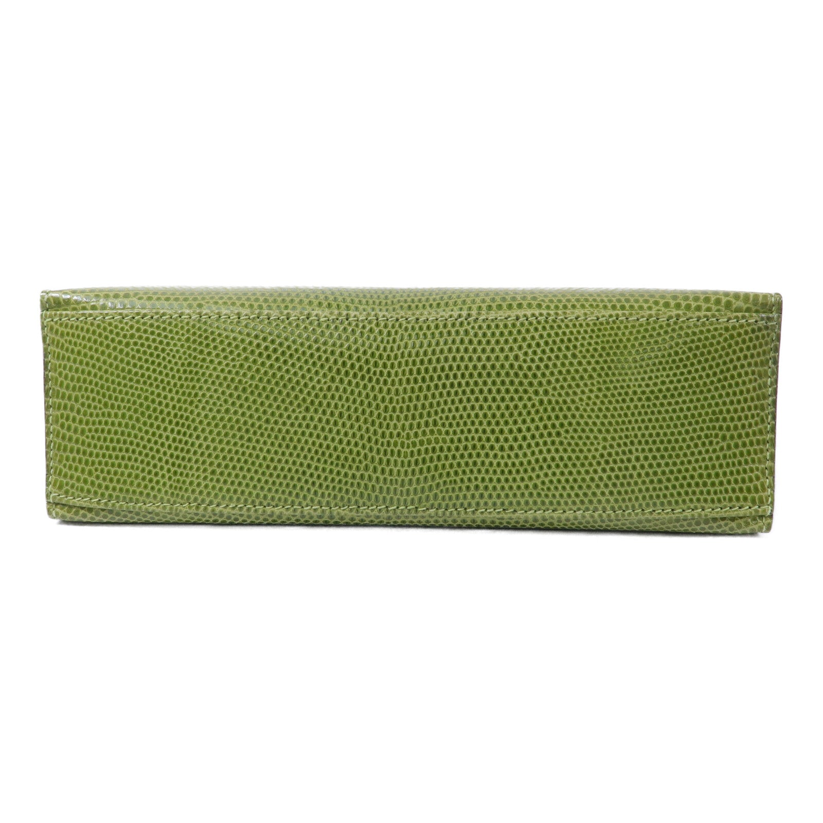 HERMES 蜥蝪皮革Kelly Pochette手挽袋Vert Anis