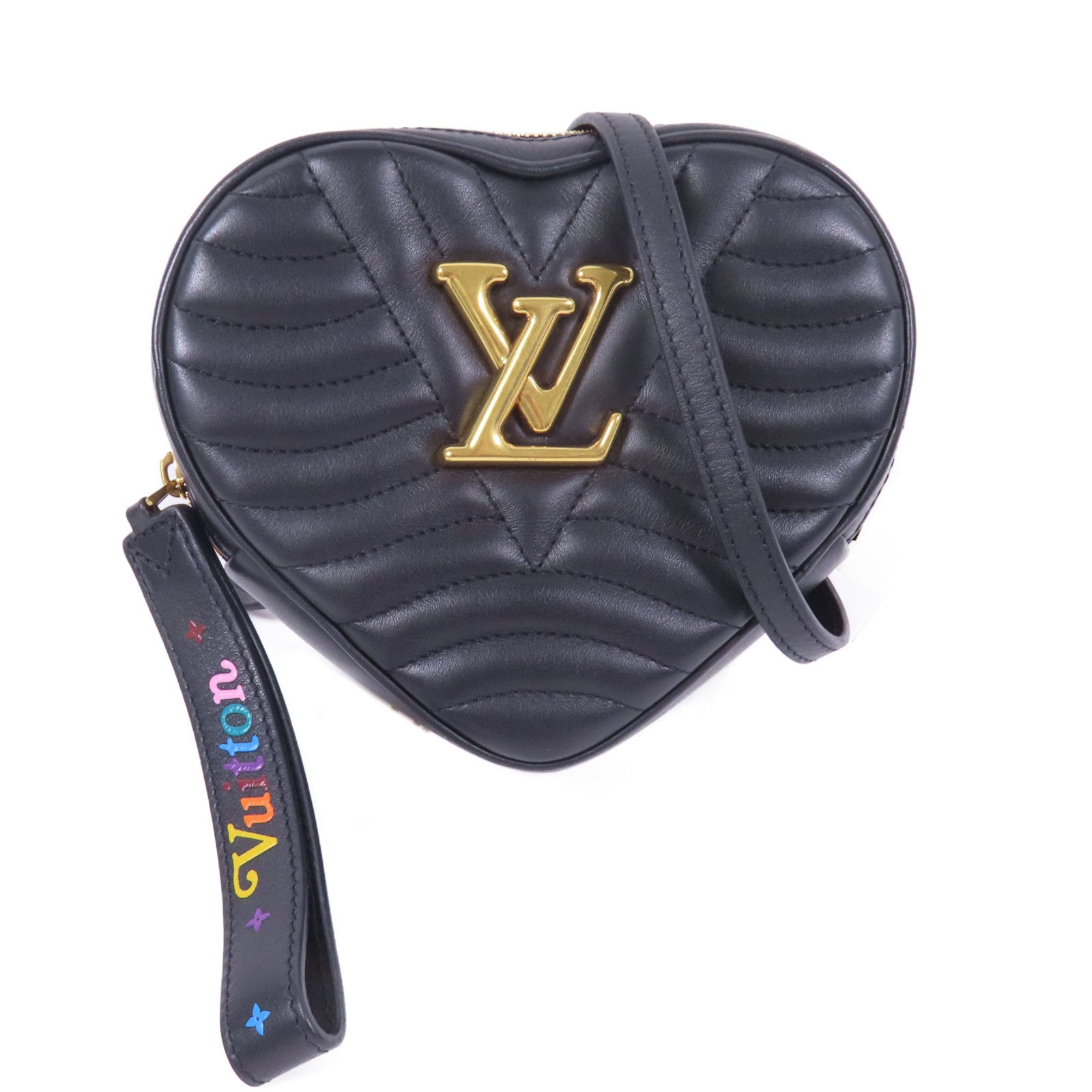 LOUIS VUITTON 牛皮皮革New Wave Heart Bag金扣肩背袋