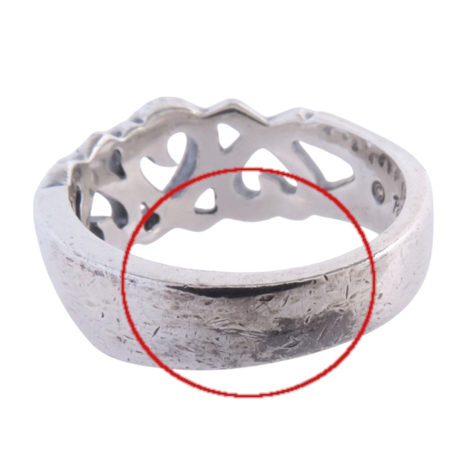 TIFFANY＆CO 925純銀Loving Heart Silver Ring戒指US#7.5