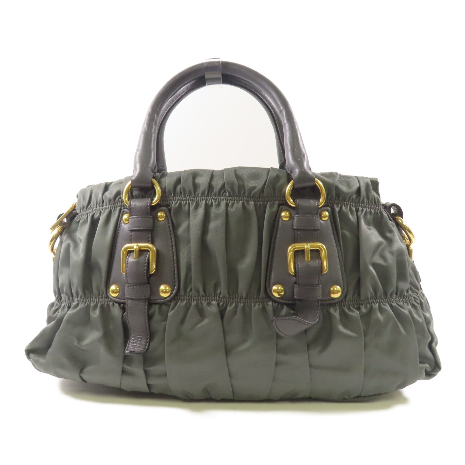 PRADA 尼龍2wayショルダーバッグ金扣手挽肩背兩用袋