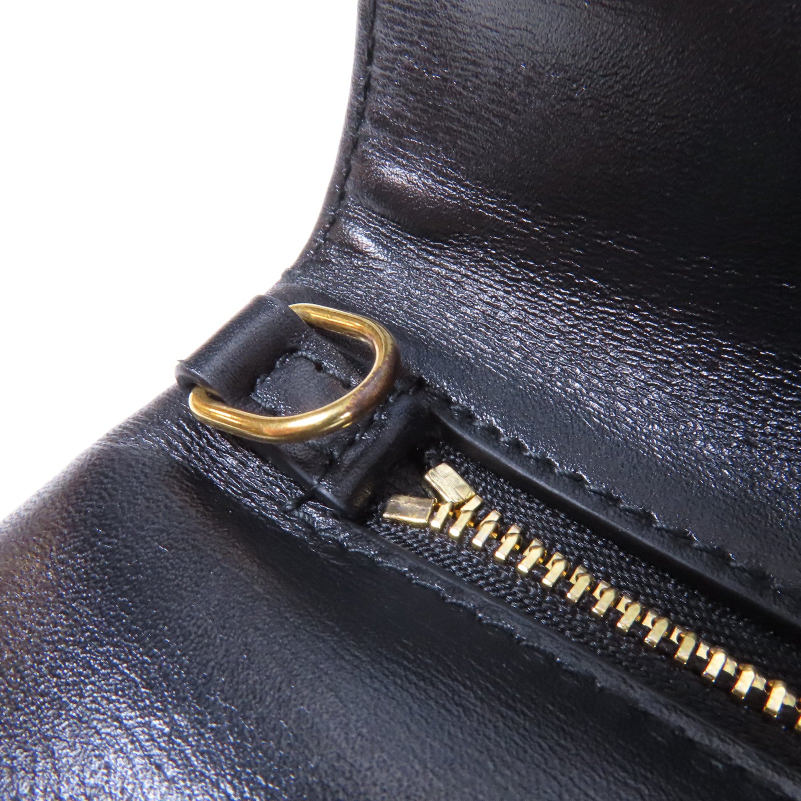 Dior Shanghai Product Double Chain Shoulder 2 Way Shoulder金扣鏈帶手挽肩背兩用袋黑色