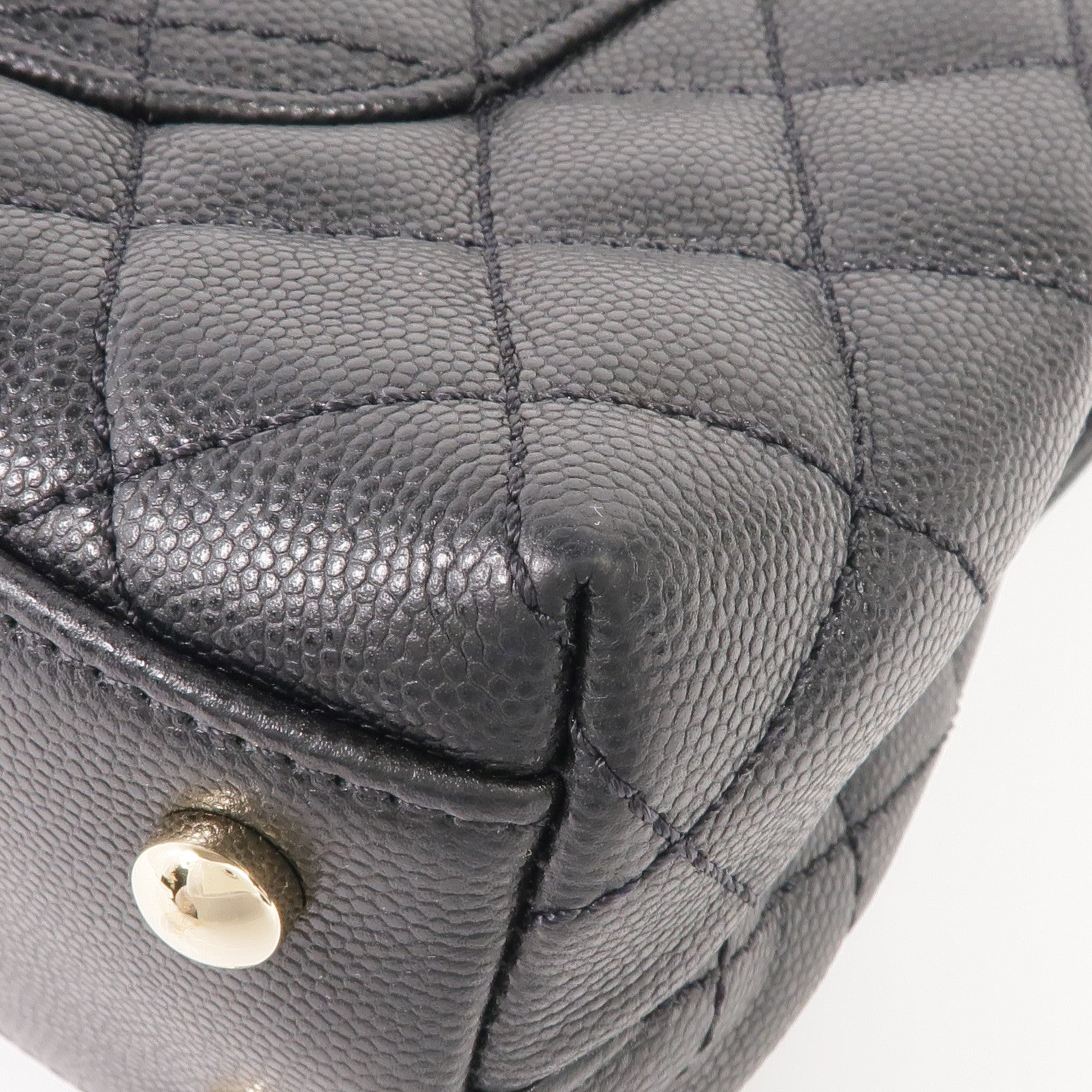 CHANEL 牛皮皮革CoCo Handle Small金扣手挽肩背兩用袋