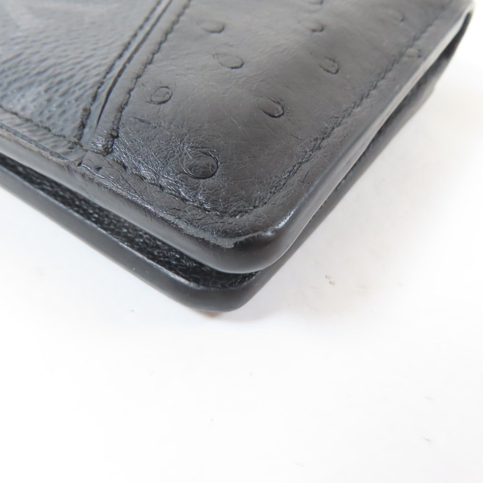 LOUIS VUITTON 牛皮皮革/鱷魚皮革/鴕鳥皮革Card Case卡片套黑色