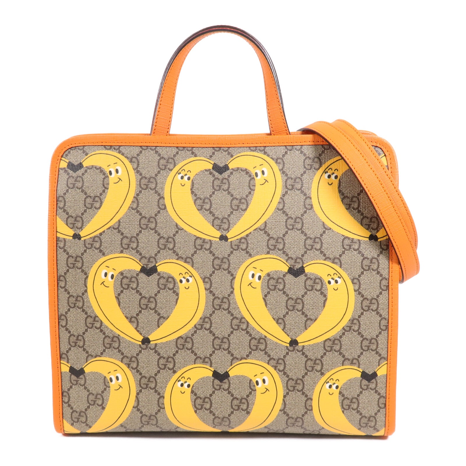 GUCCI 塗層帆布2 Way Shoulder Bag銀扣手挽肩背兩用袋