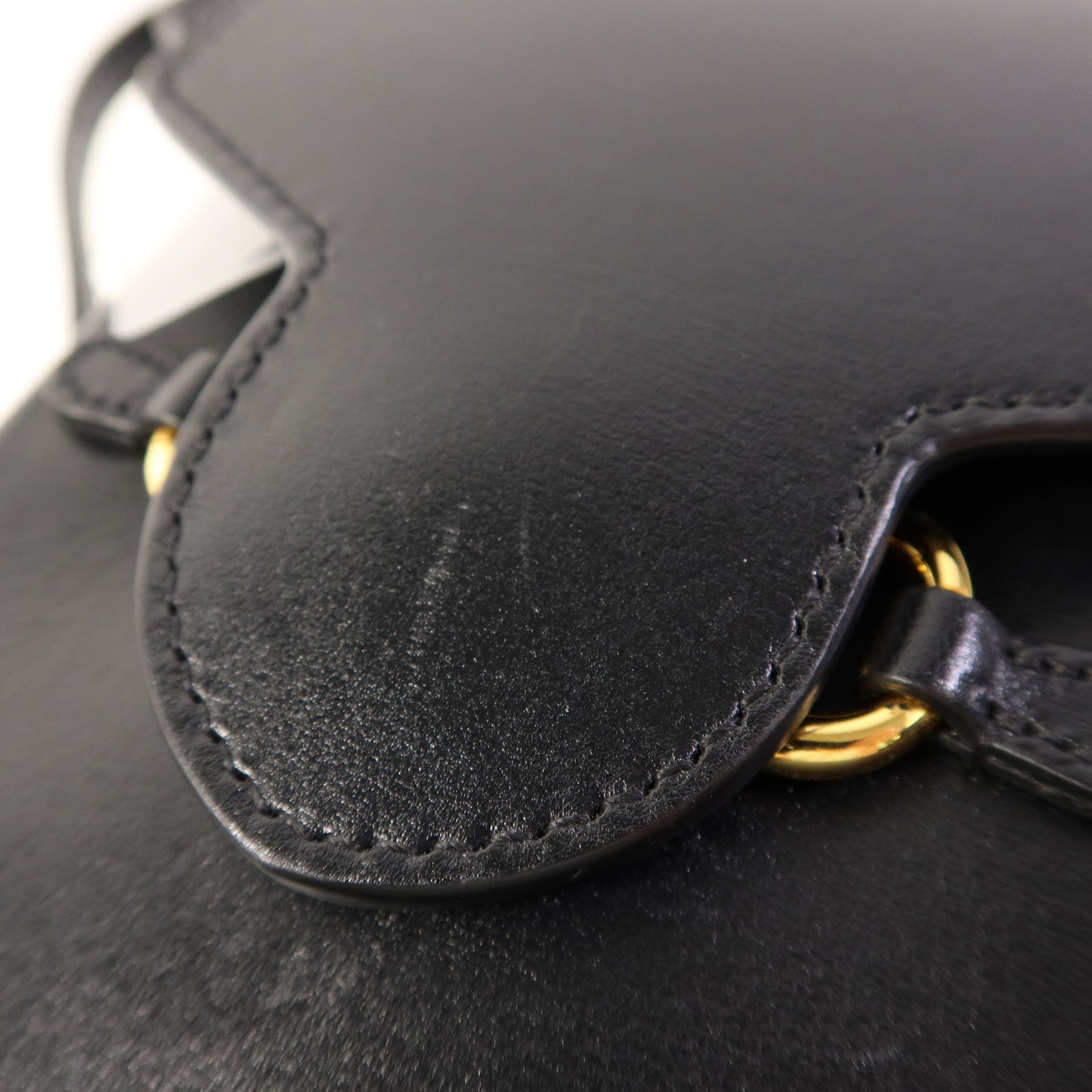 GUCCI 牛皮皮革Horsebit 1955 Mini金扣肩背袋