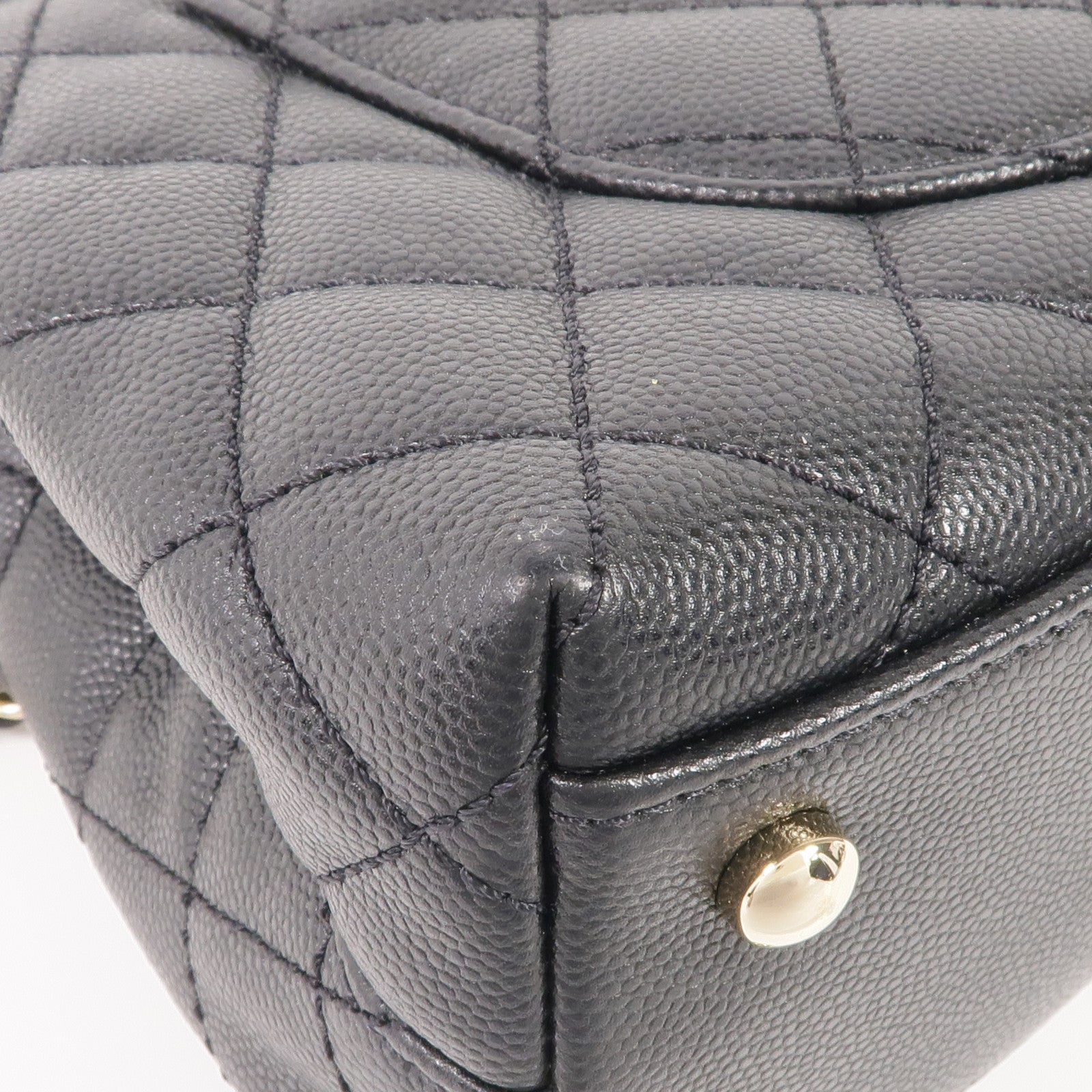 CHANEL 牛皮皮革CoCo Handle Small金扣手挽肩背兩用袋