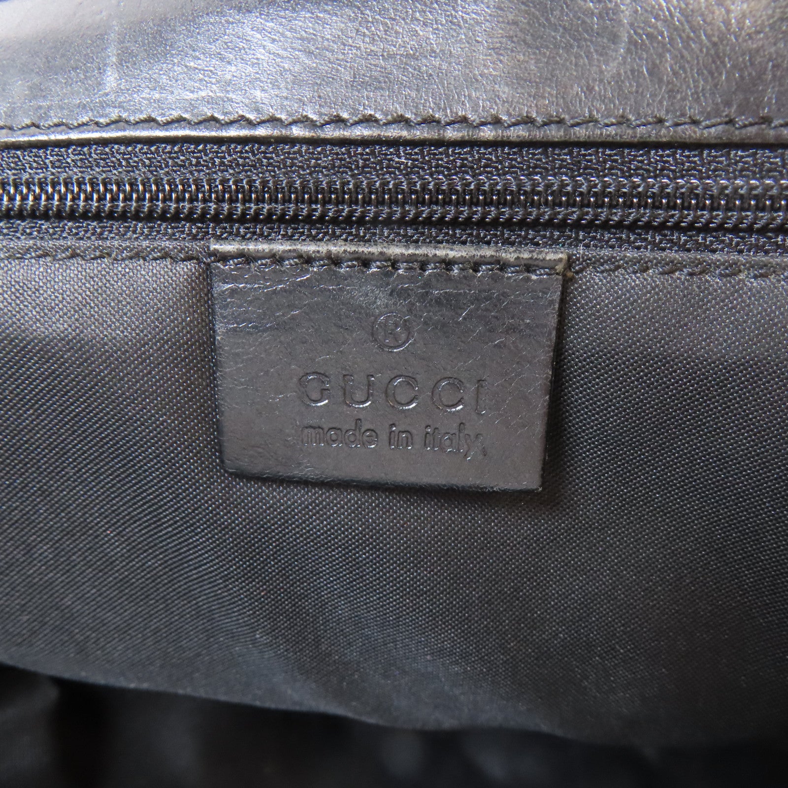 GUCCI 【激減優惠】帆布Hand Bag銀扣手挽袋黑色