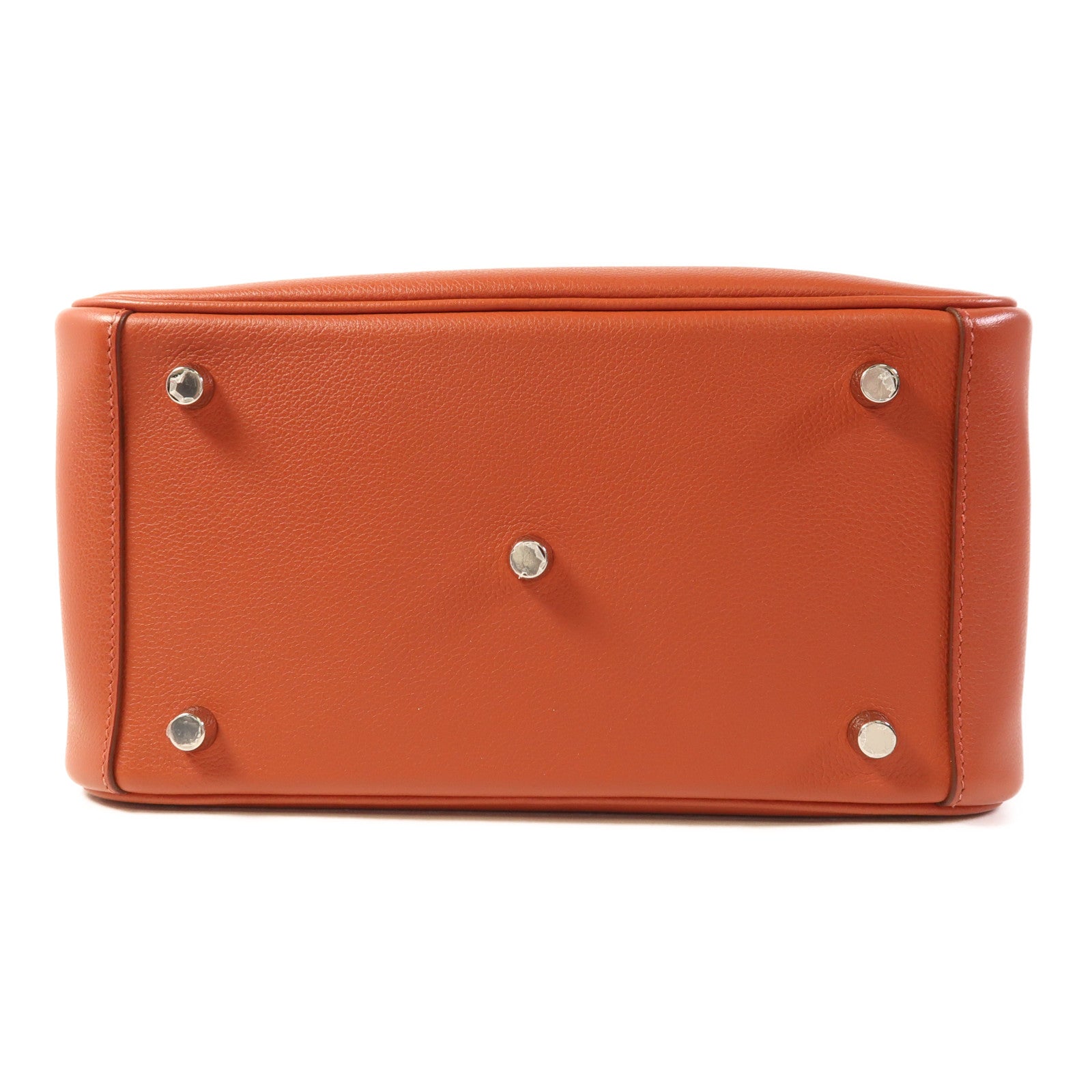 HERMES Evercolor皮革Lindy 26銀扣手挽肩背兩用袋Brique