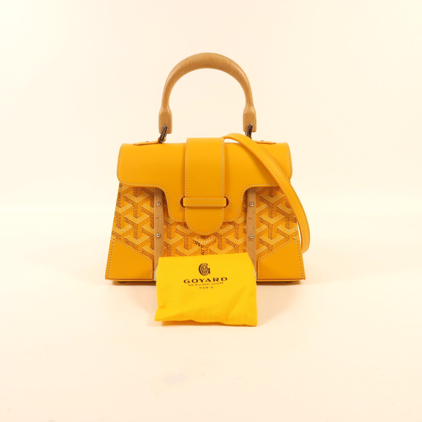 GOYARD 牛皮皮革Saigon Souple Mini Bag銀扣手挽肩背兩用袋