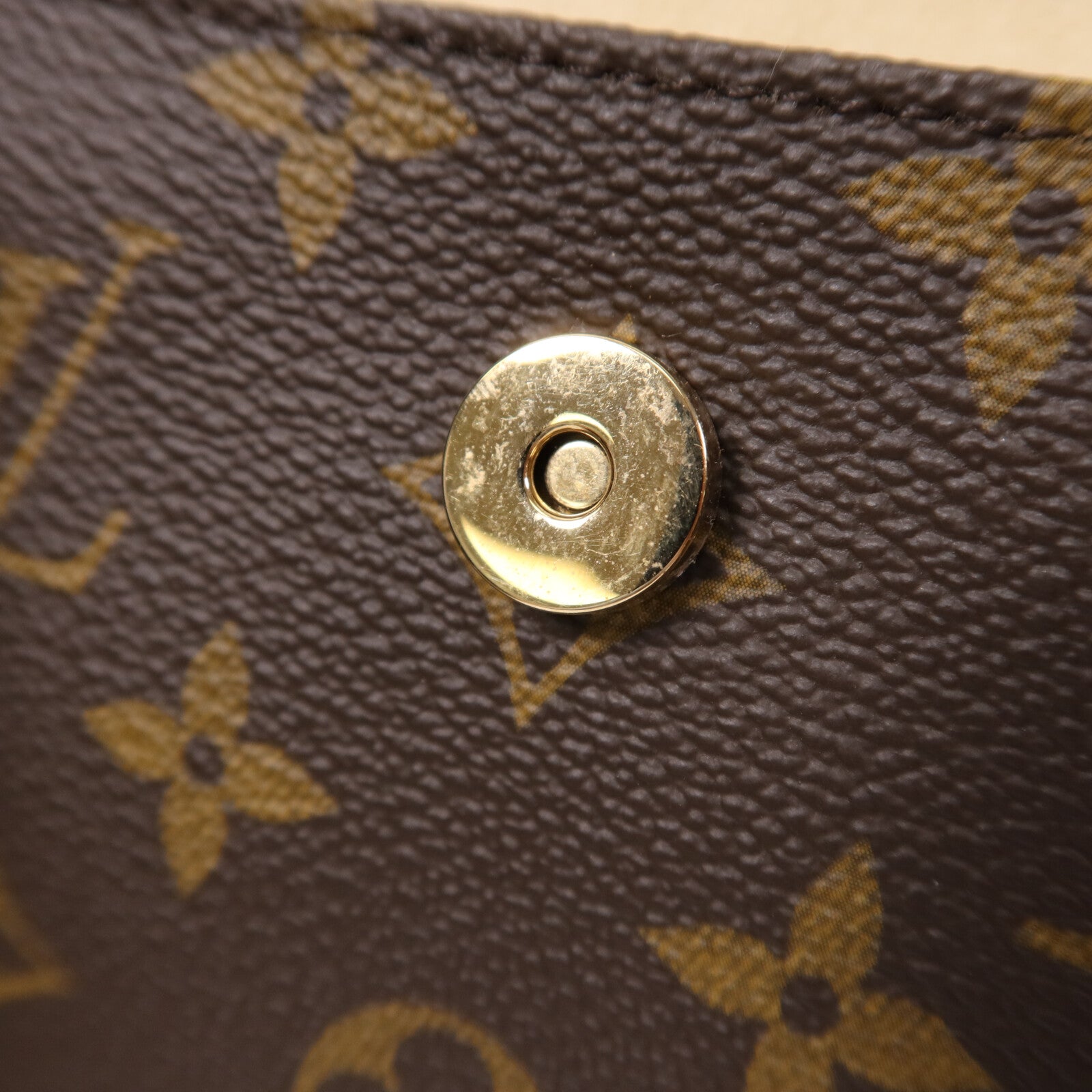 LOUIS VUITTON Monogram Pochette Florentine金扣腰包棕色