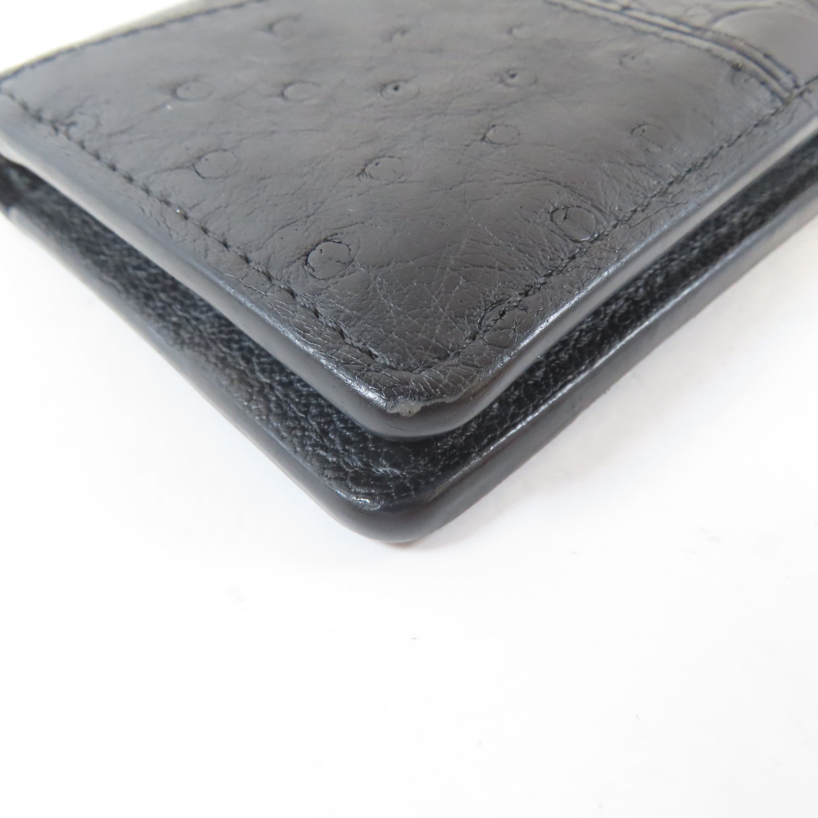 LOUIS VUITTON 牛皮皮革/鱷魚皮革/鴕鳥皮革Card Case卡片套黑色