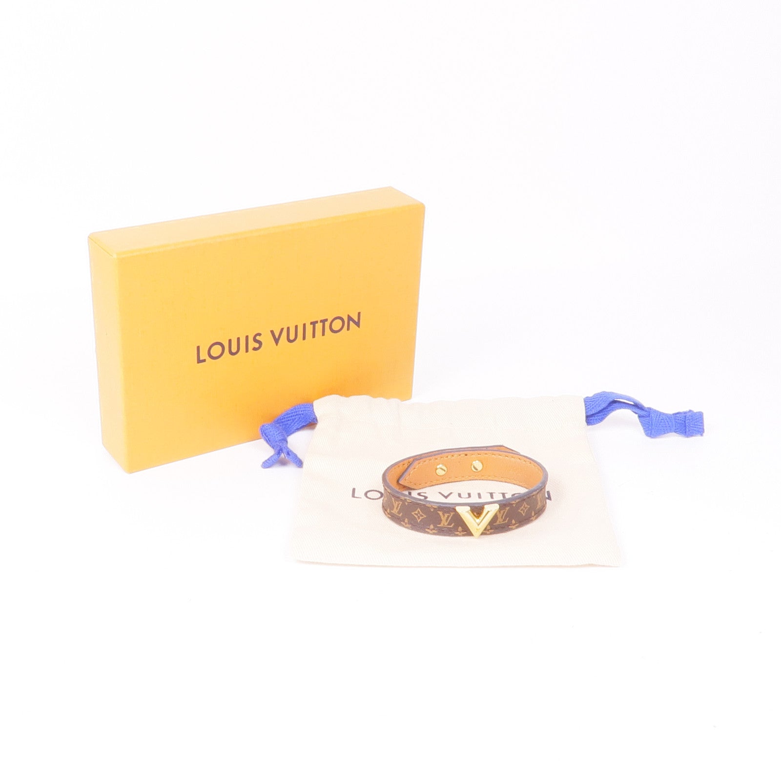 LOUIS VUITTON Monogram Essential V Bracelet Bracelet金扣手鐲