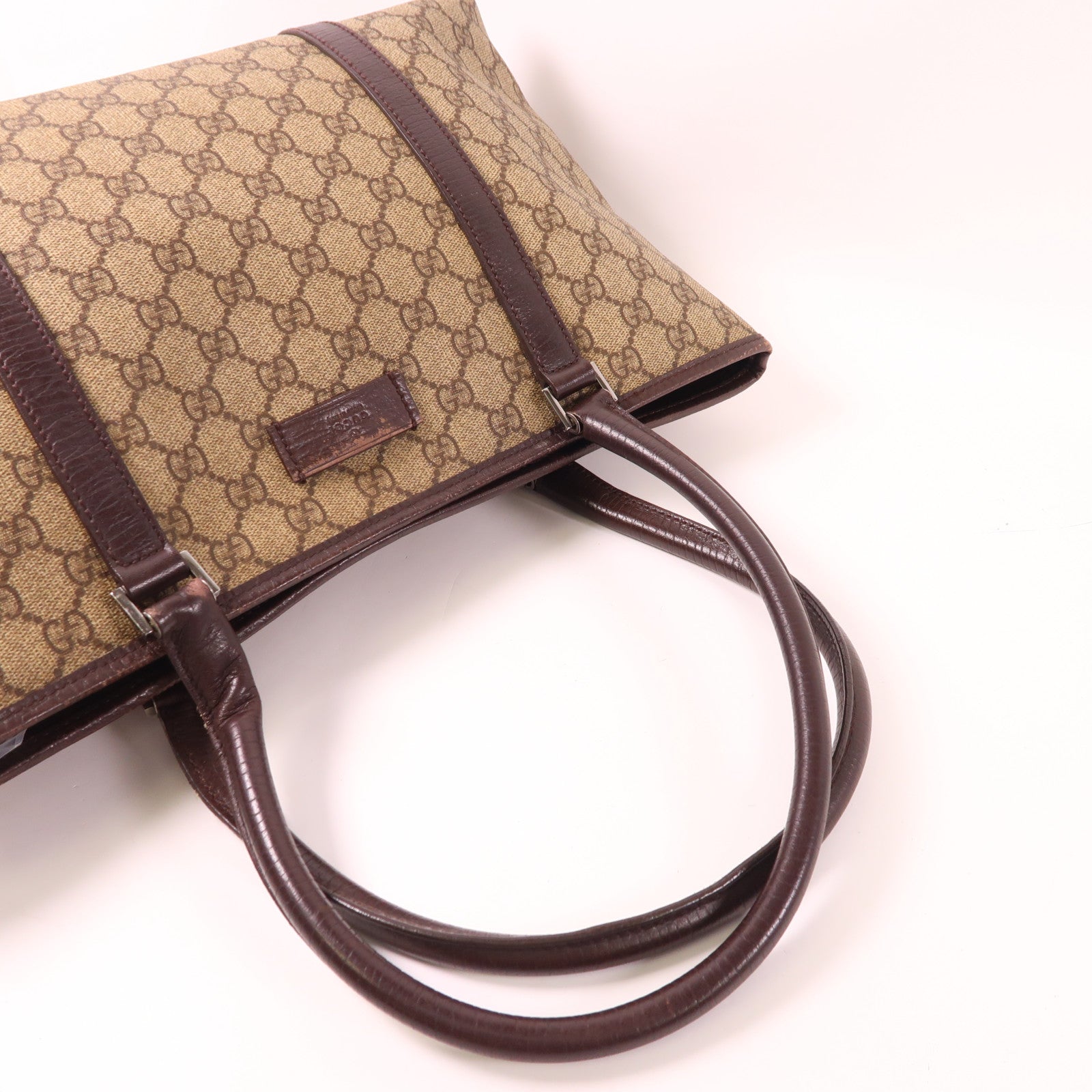 GUCCI SHW Tote Bag 114595 Coated Canvas Brown