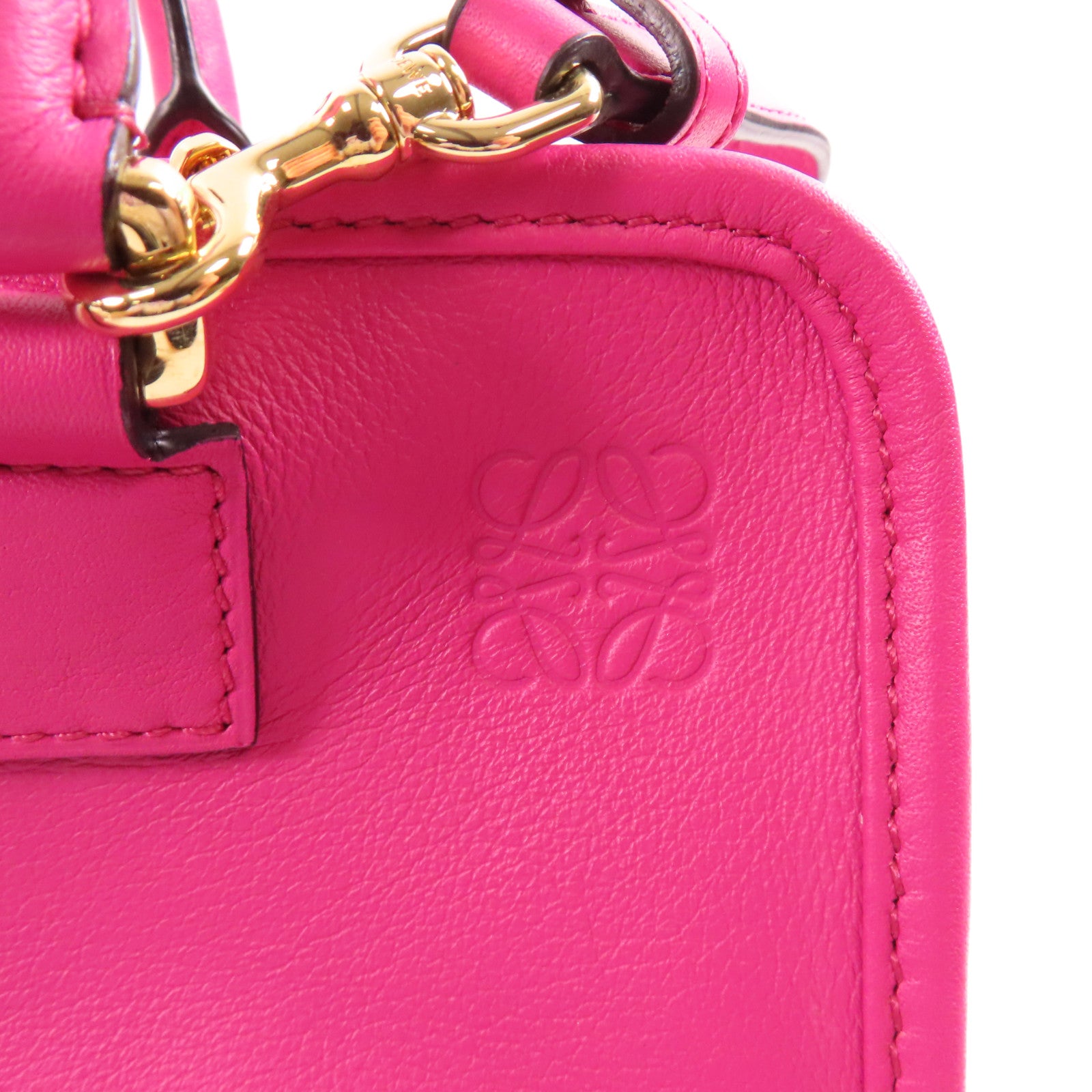 LOEWE 牛皮皮革Amazona金扣手挽肩背兩用袋