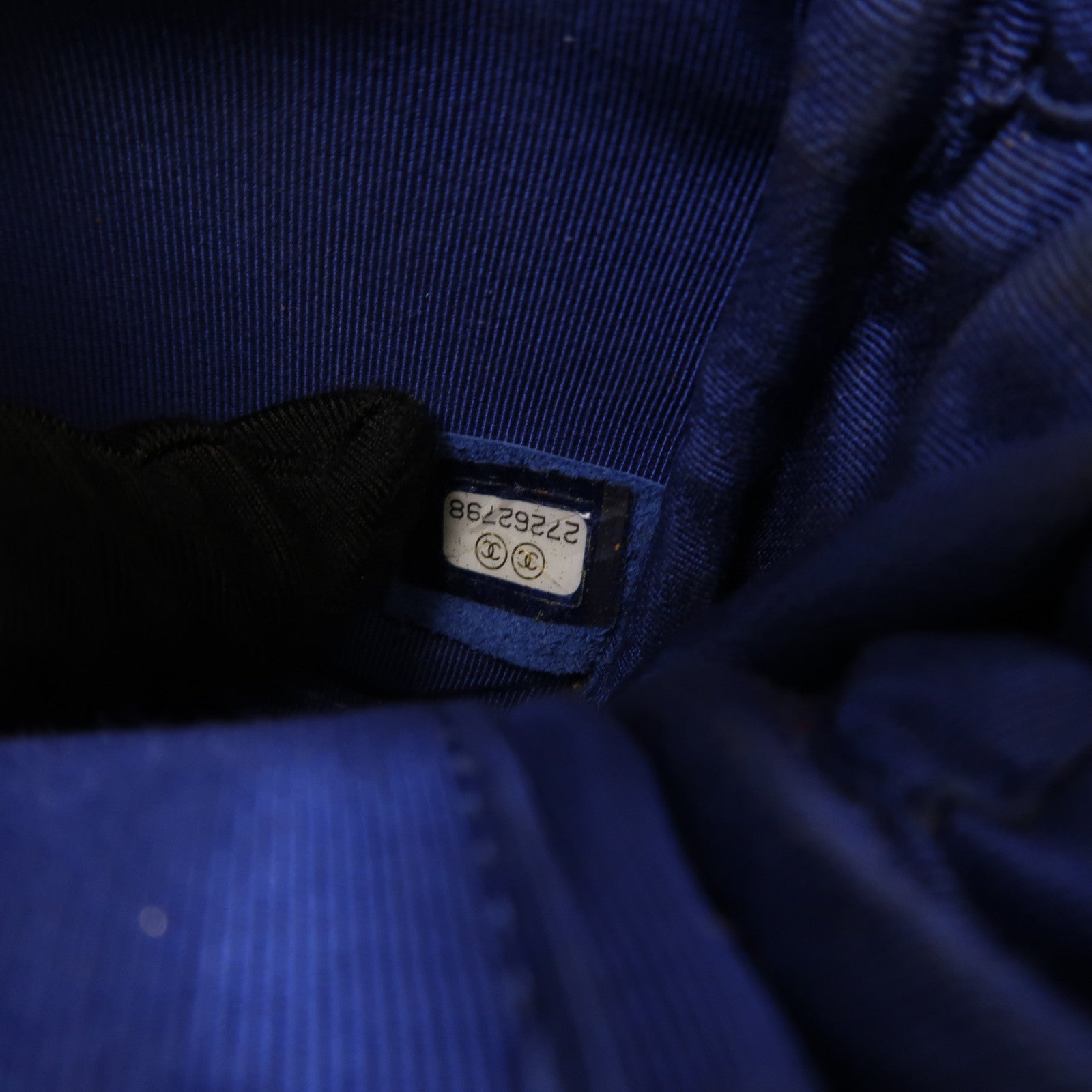 CHANEL 【激減優惠】菱格牛皮皮革Chain Shoulder金扣鏈帶肩背袋藍色