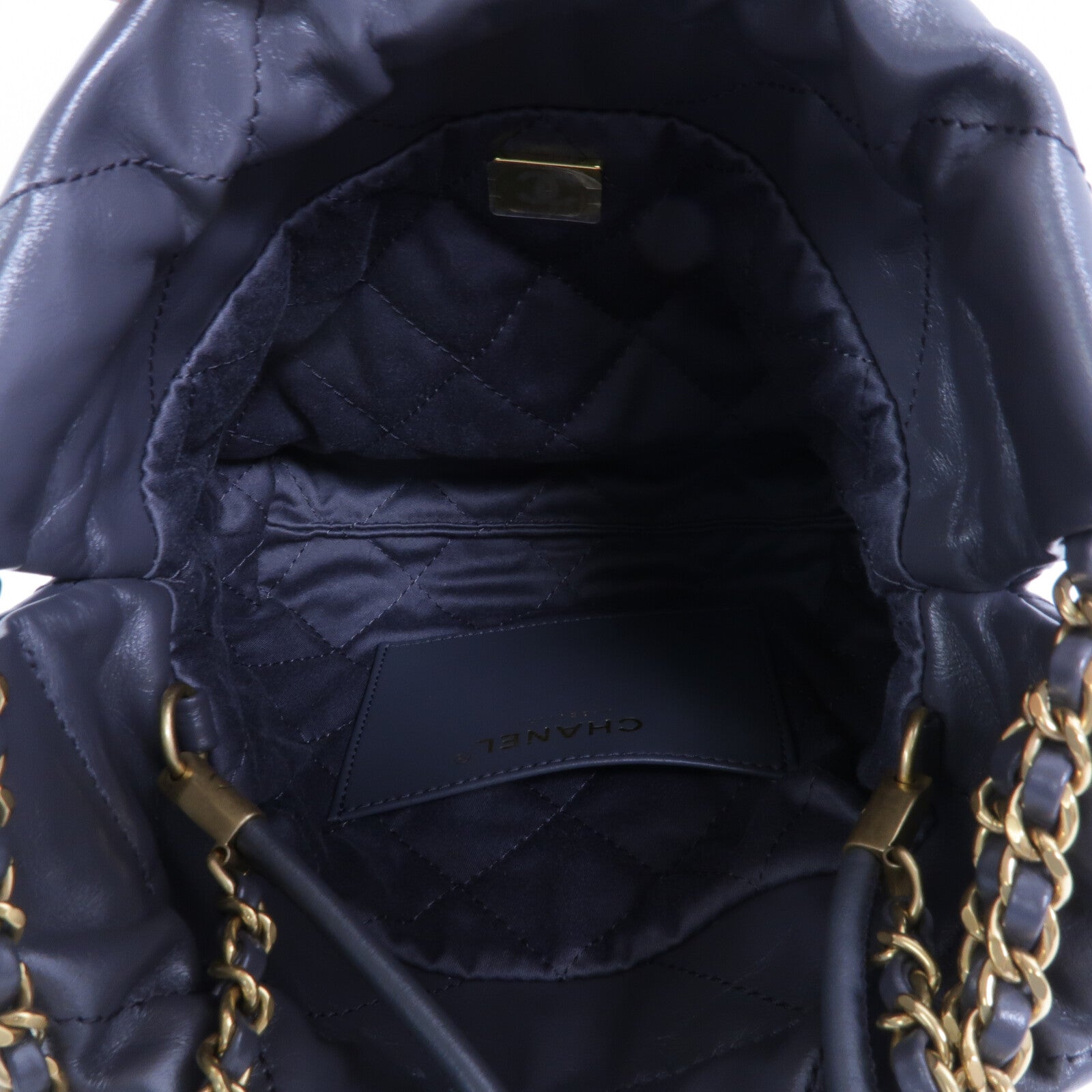 CHANEL 【激減優惠】牛皮皮革Chanel 22 Mini鏈帶手挽肩背兩用袋