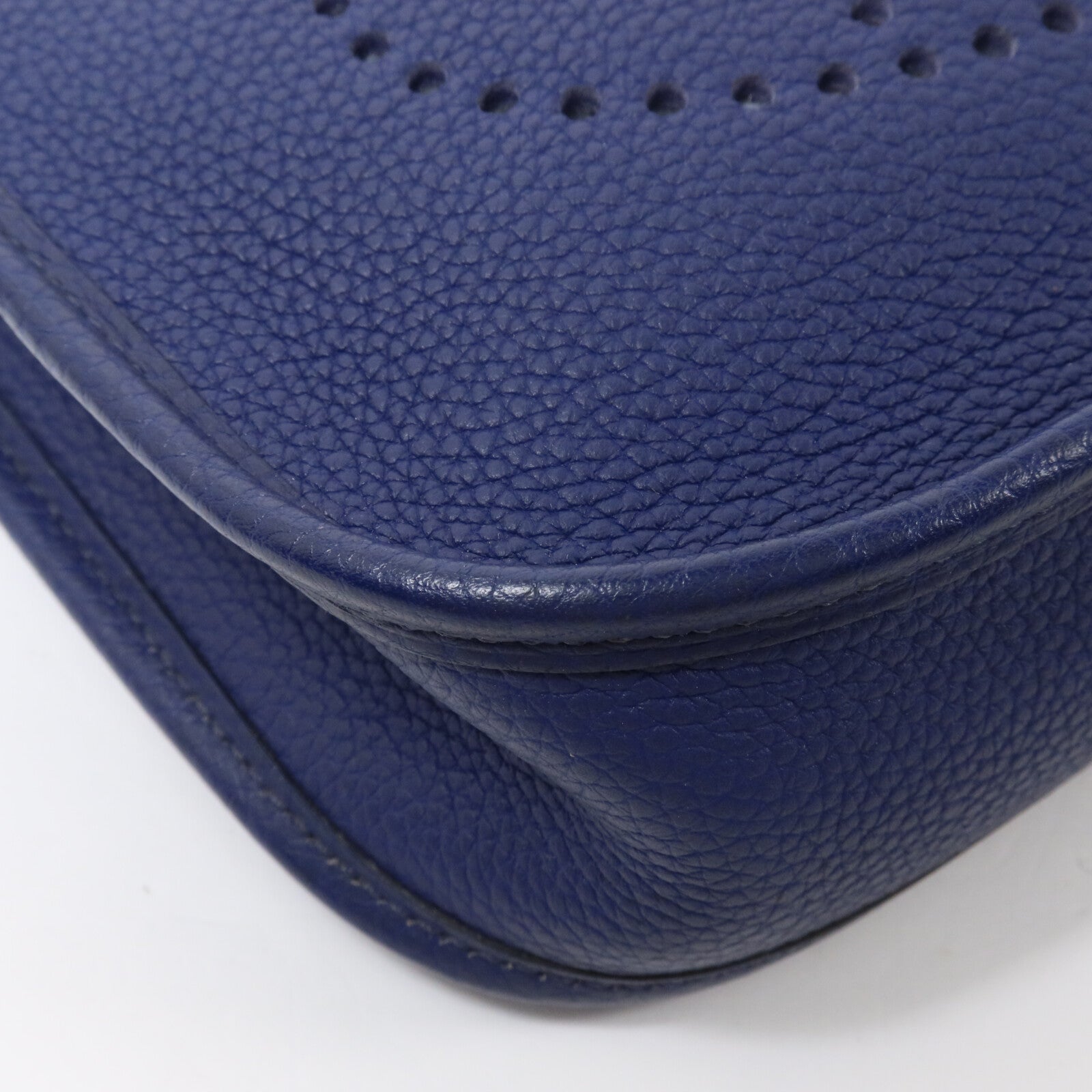HERMES Clemence皮革Evelyne TPM肩背袋Bleu Saphir