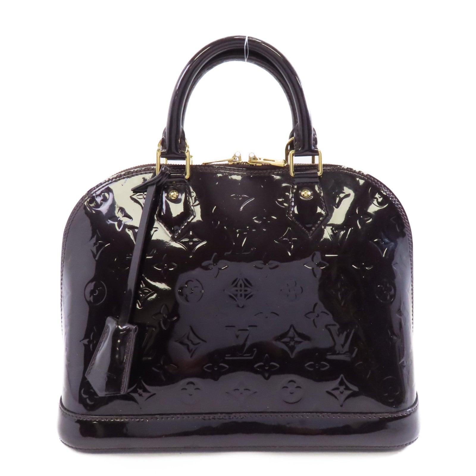 LOUIS VUITTON Vernis Alma金扣手挽袋紫色