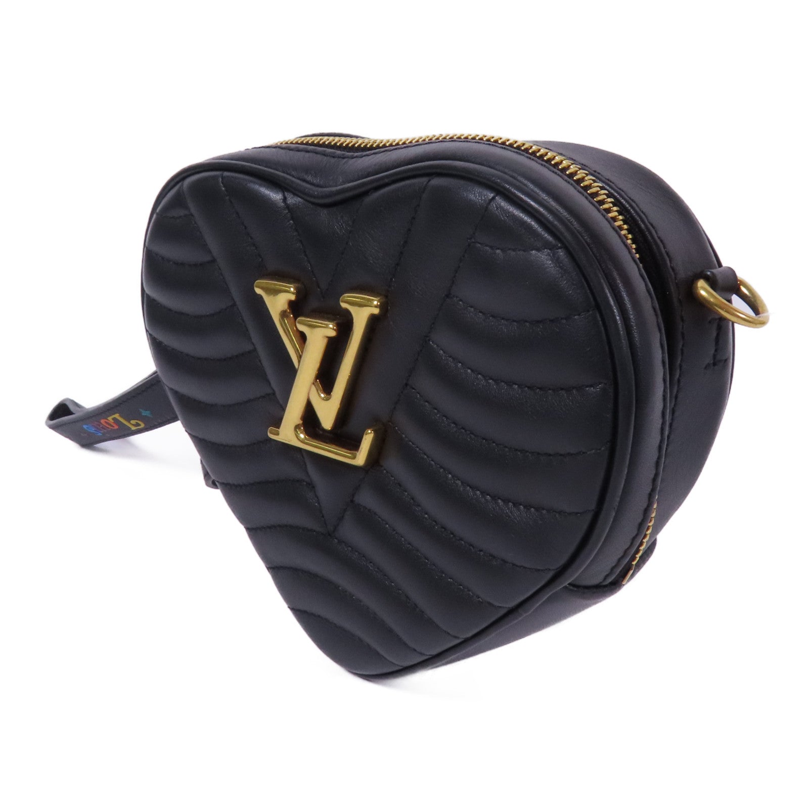 LOUIS VUITTON 牛皮皮革New Wave Heart Bag金扣肩背袋