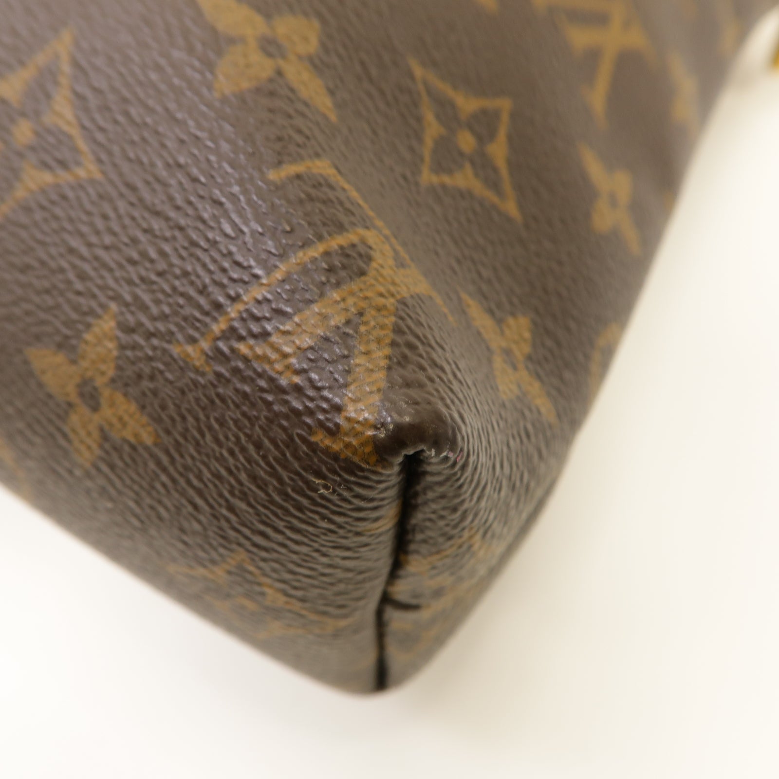 LOUIS VUITTON 【激減優惠】Monogram Lockit Chain金扣手挽袋啡色