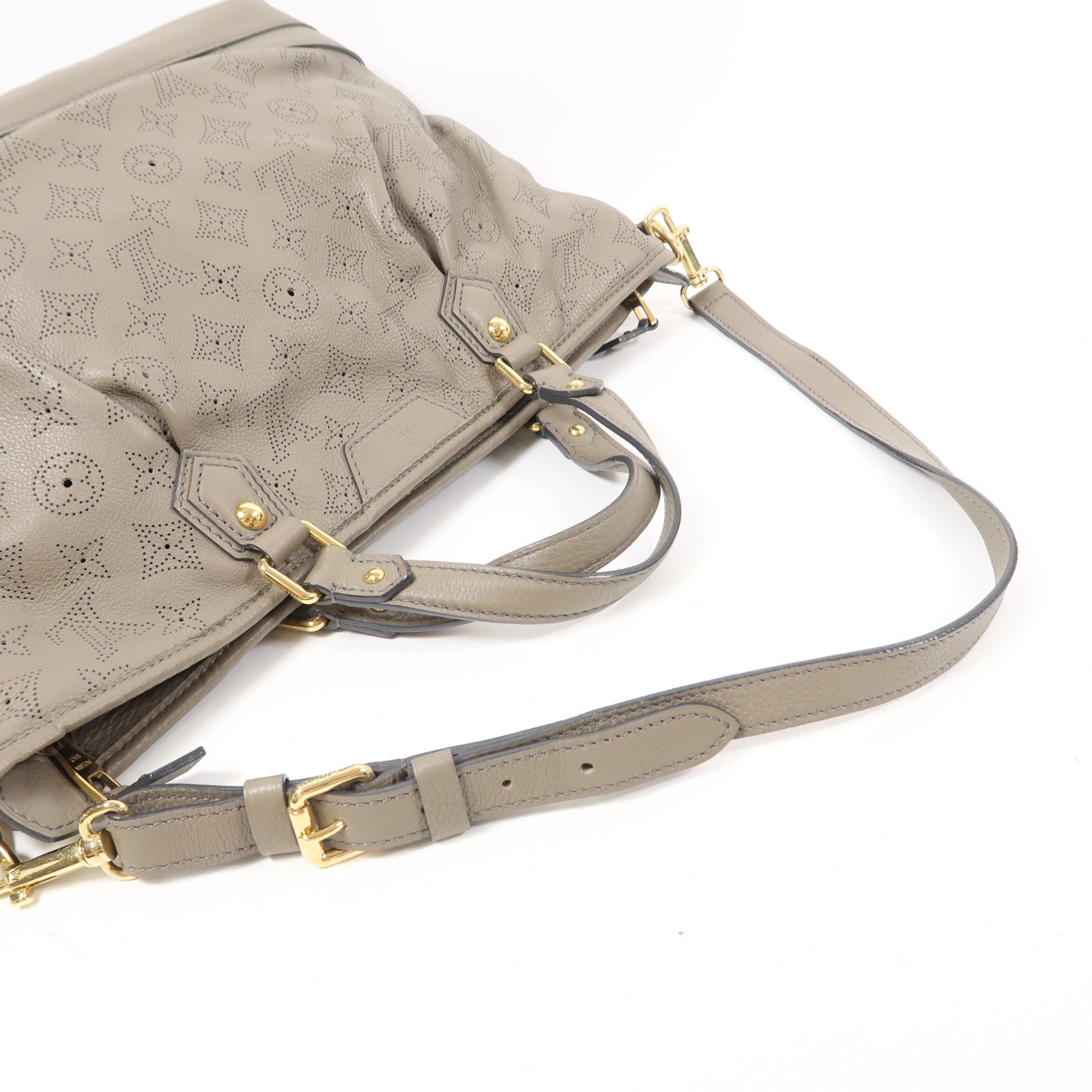 LOUIS VUITTON LV GHW Stella PM 2Way Shoulder Handbag Mahina M93175 Beige