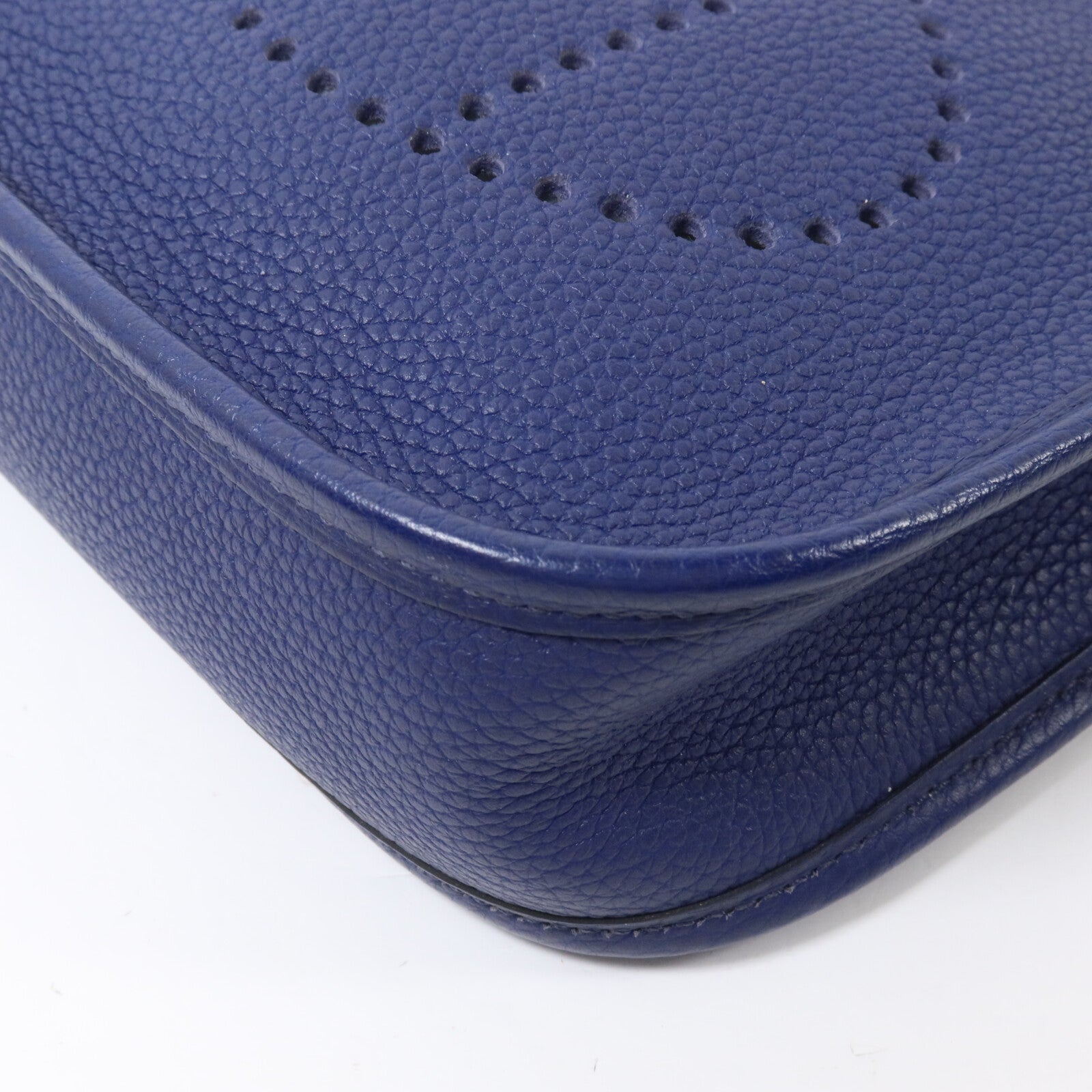HERMES Clemence皮革Evelyne TPM肩背袋Bleu Saphir