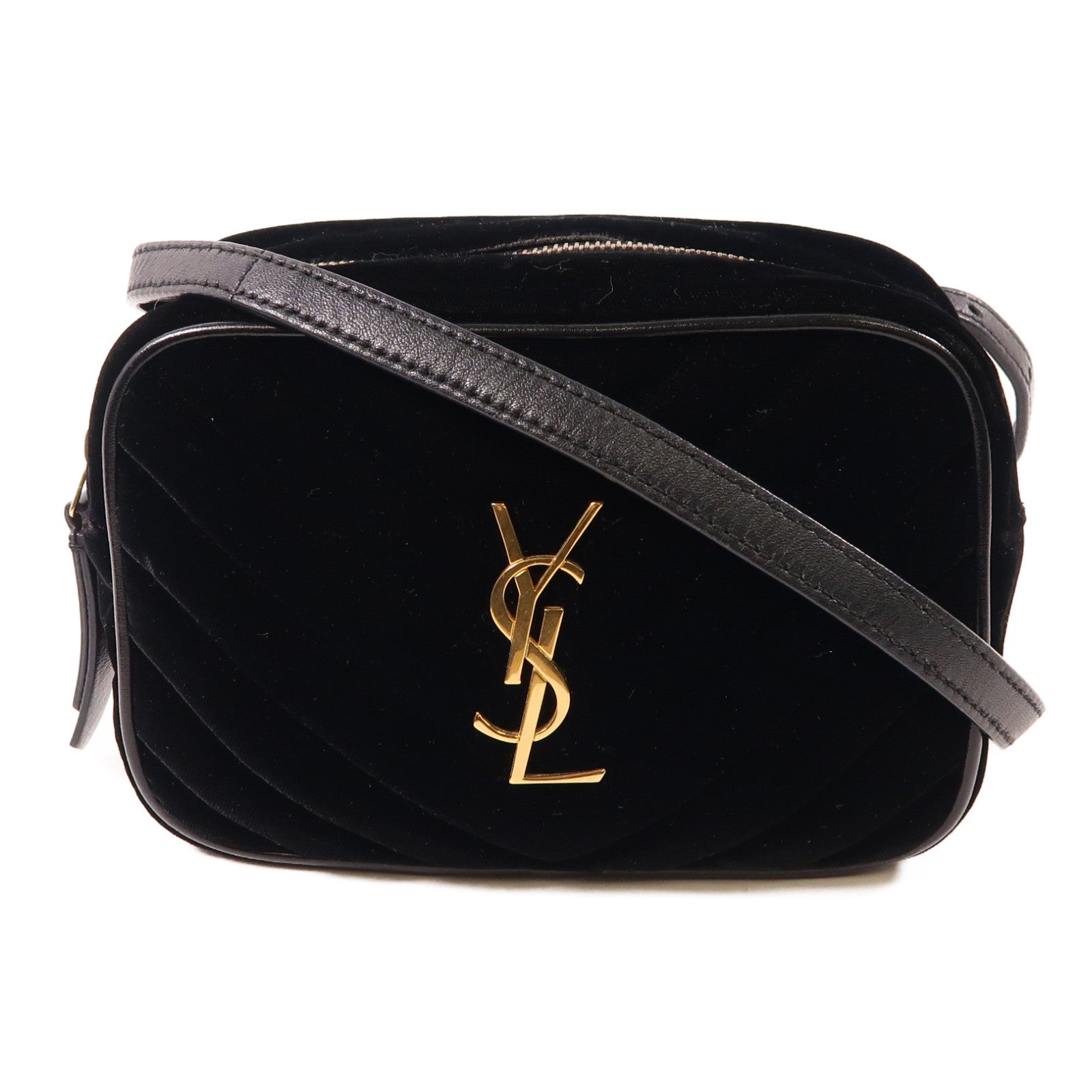 YVES SAINT LAURENT 絨布Lou Belt Bag金扣腰包