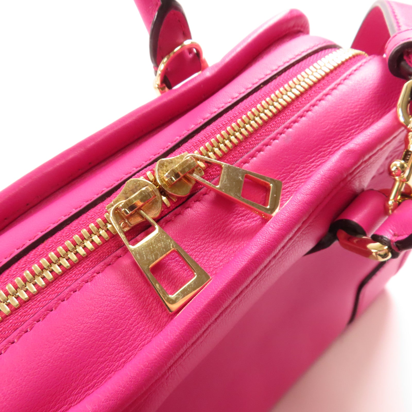 LOEWE 牛皮皮革Amazona金扣手挽肩背兩用袋