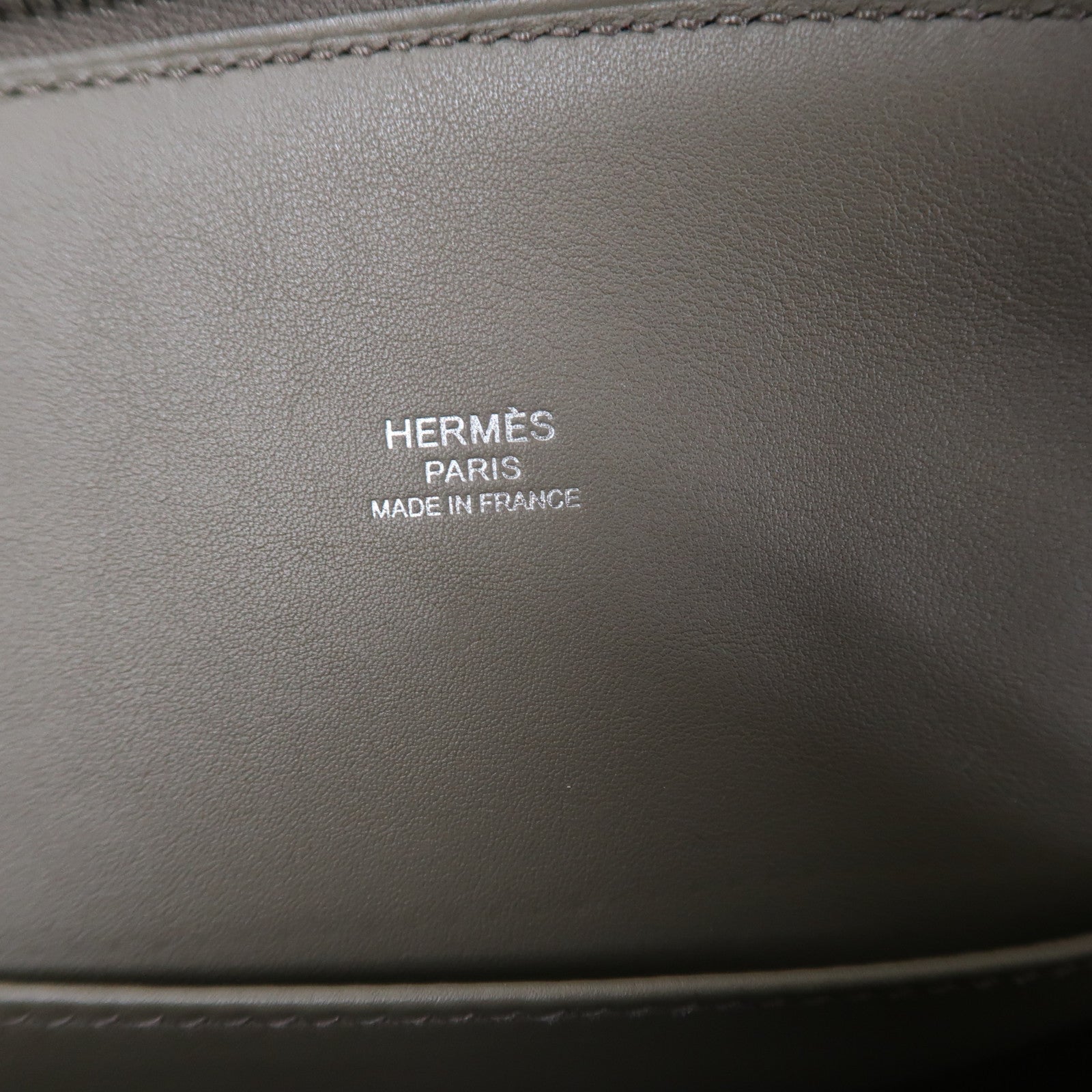 HERMES Evercolor皮革Bolide 27銀扣手挽肩背兩用袋錫灰色