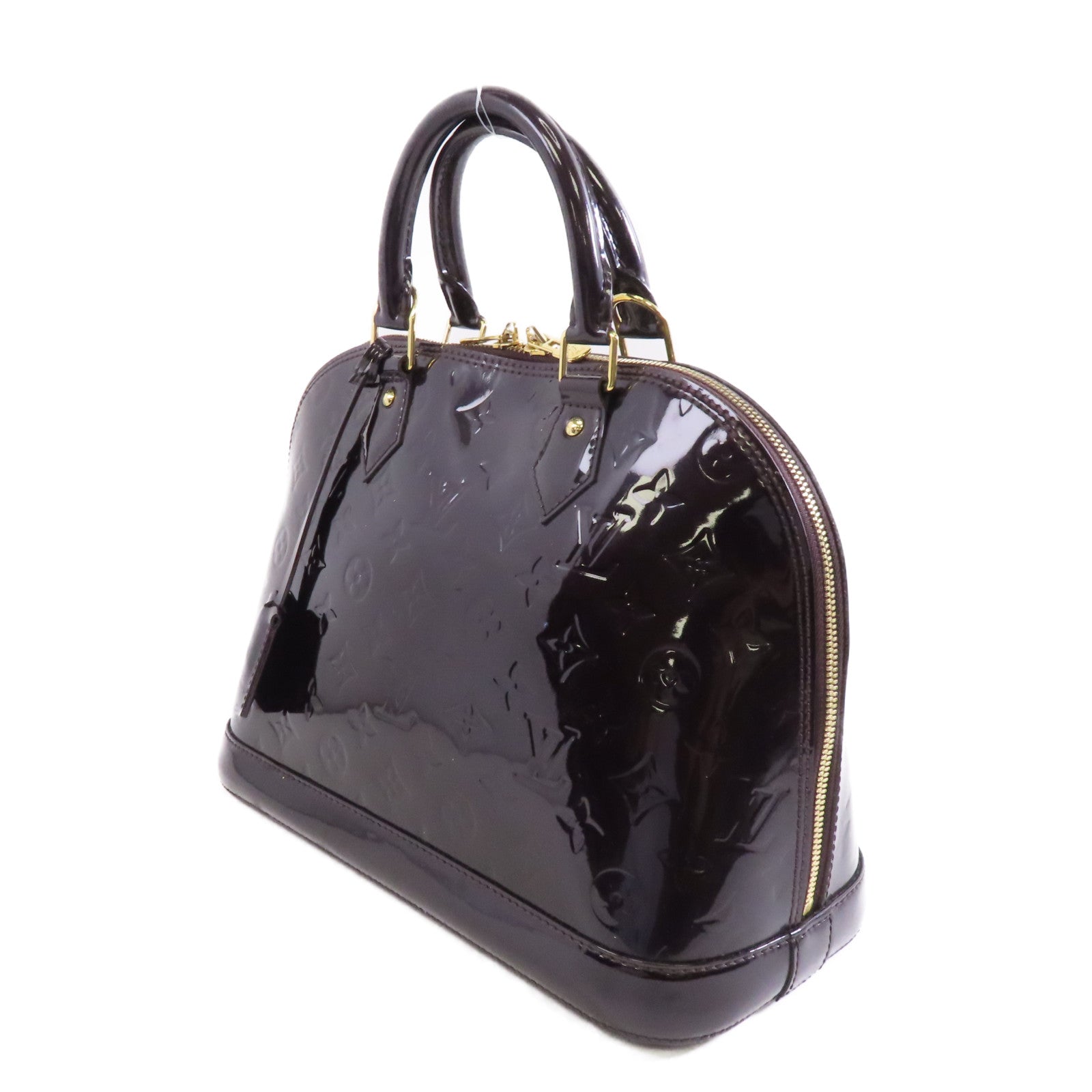 LOUIS VUITTON Vernis Alma金扣手挽袋紫色