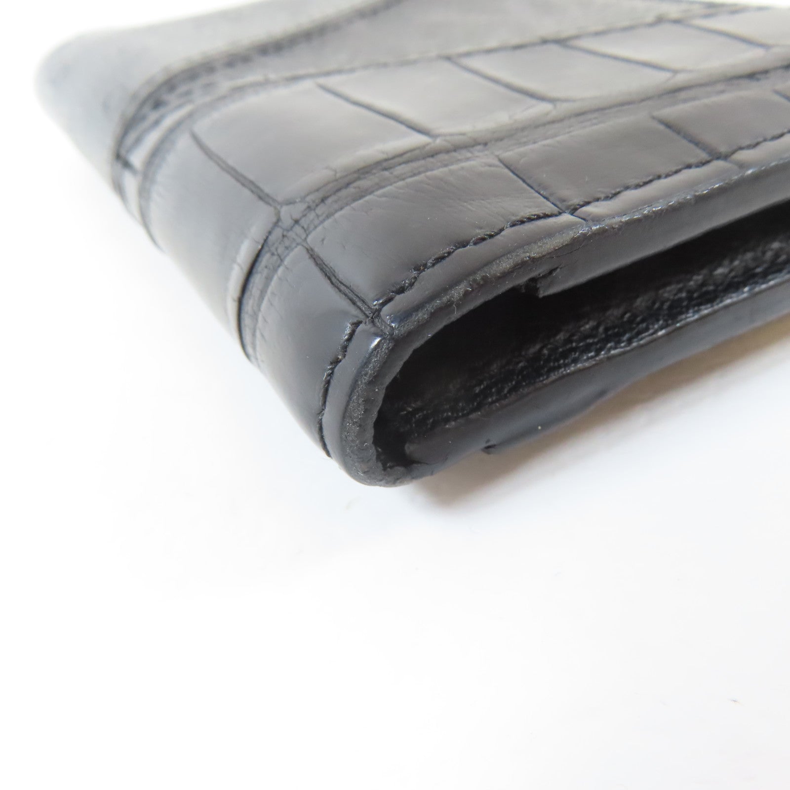 LOUIS VUITTON 牛皮皮革/鱷魚皮革/鴕鳥皮革Card Case卡片套黑色