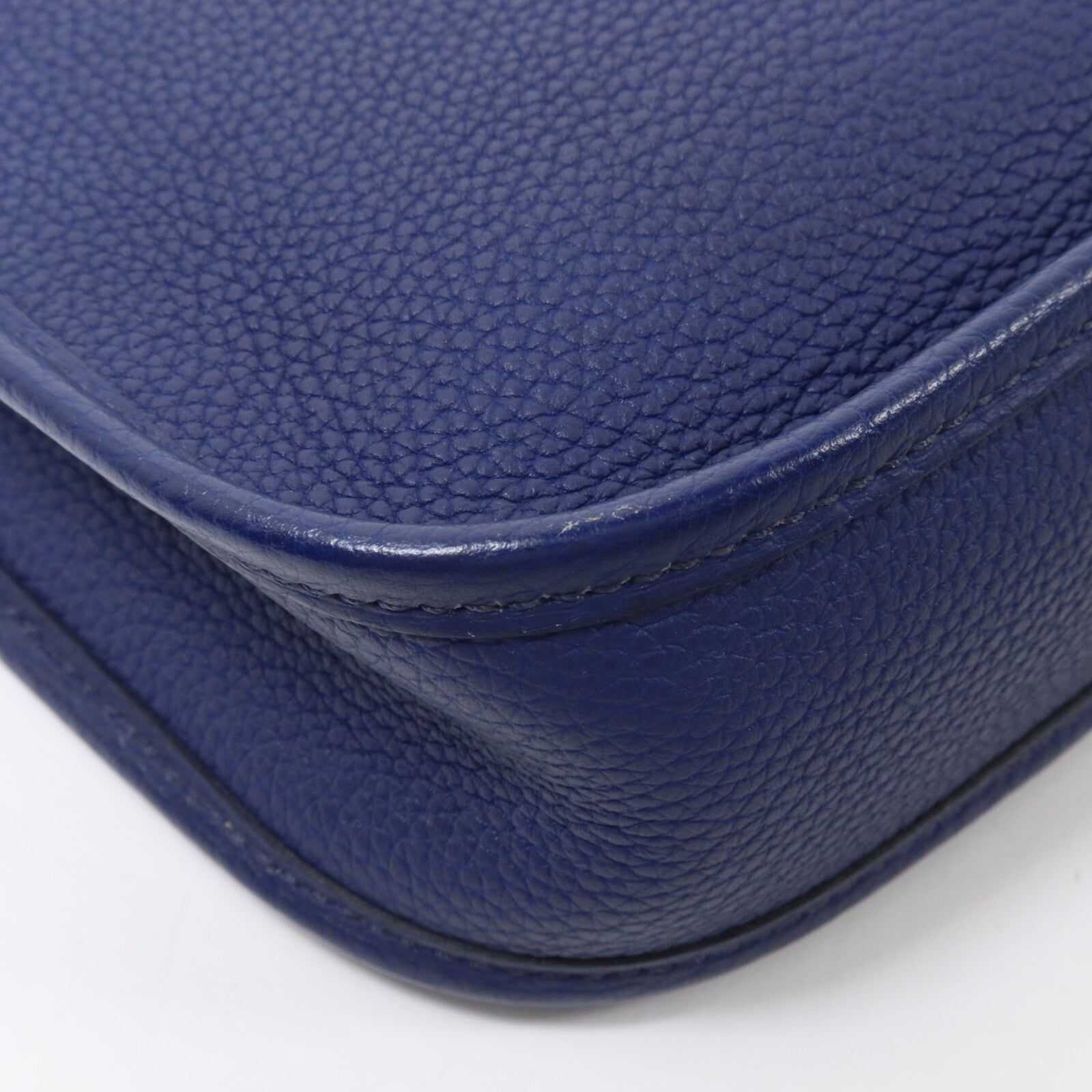 HERMES Clemence皮革Evelyne TPM肩背袋Bleu Saphir