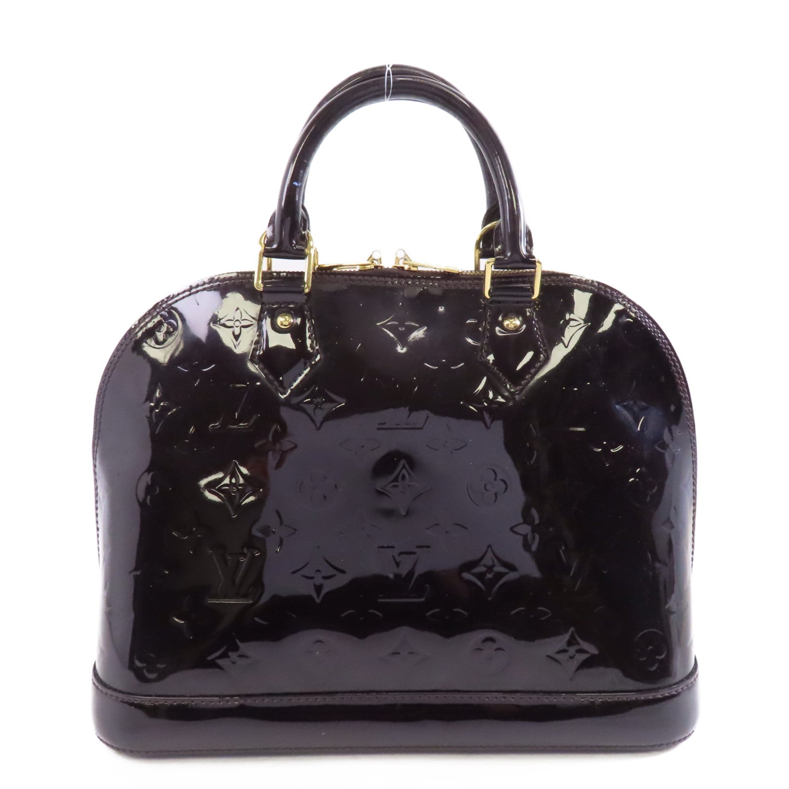 LOUIS VUITTON Vernis Alma金扣手挽袋紫色
