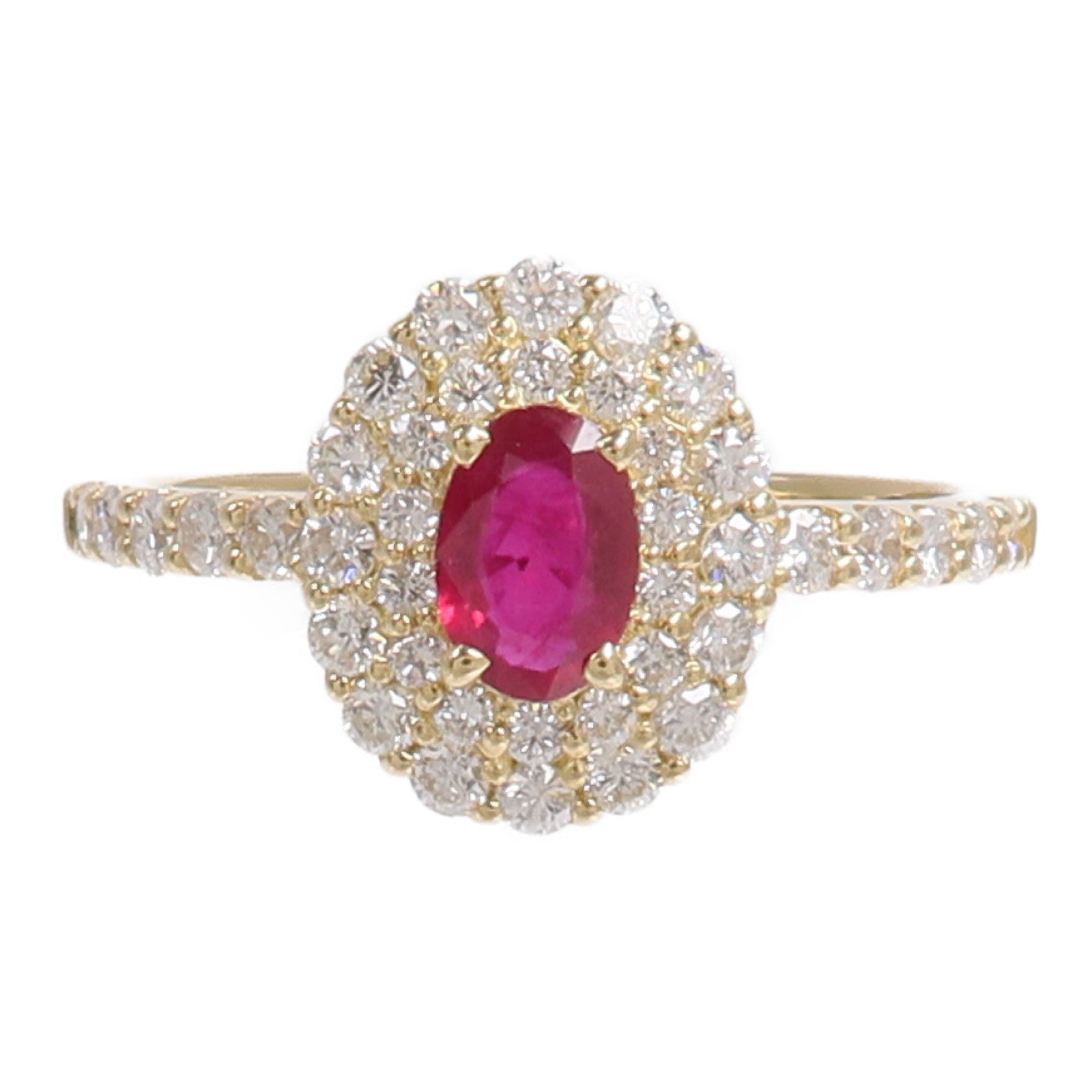 JEWELRY 18K黃金Ruby Diamond Ring紅寶石/鑽石戒指