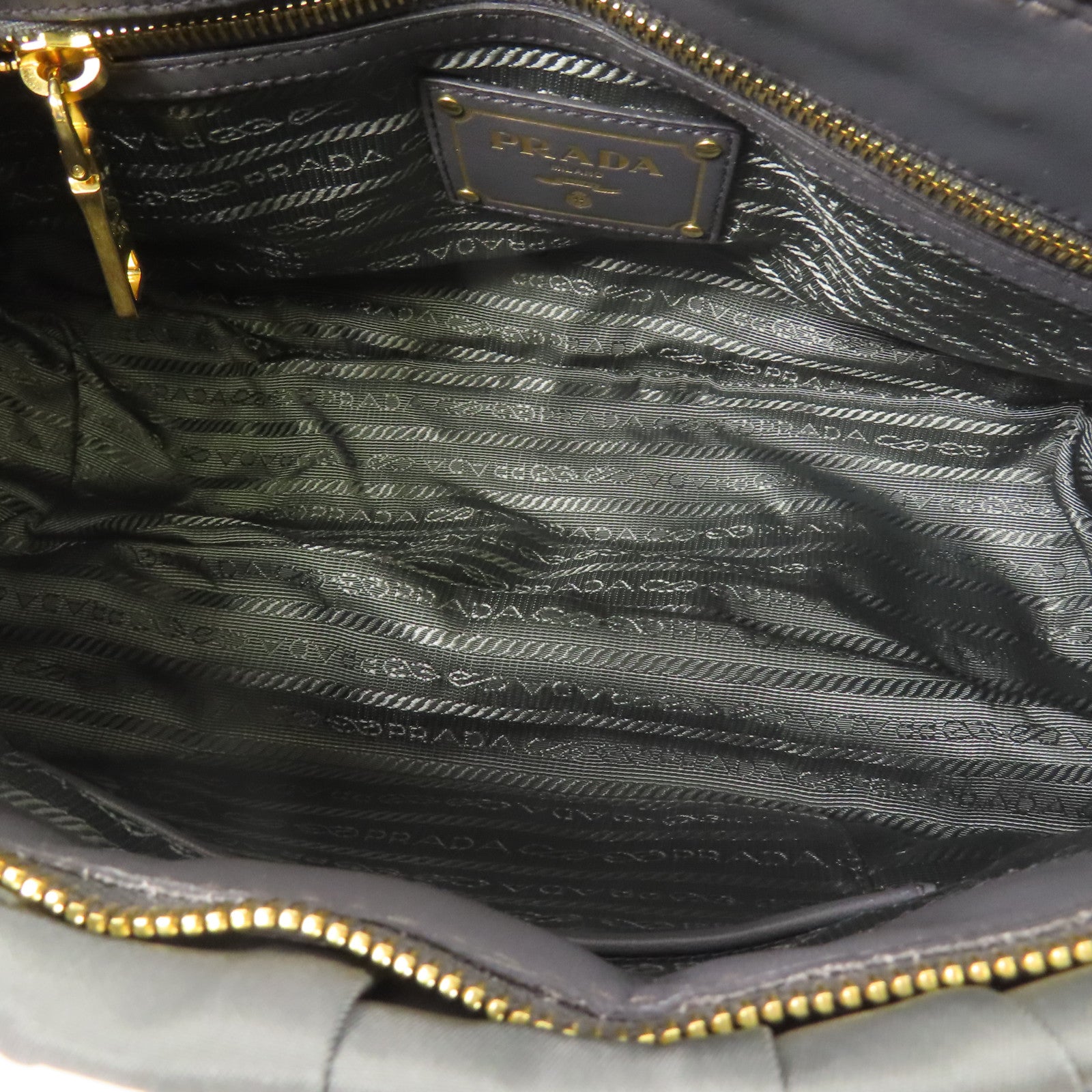 PRADA 尼龍2wayショルダーバッグ金扣手挽肩背兩用袋