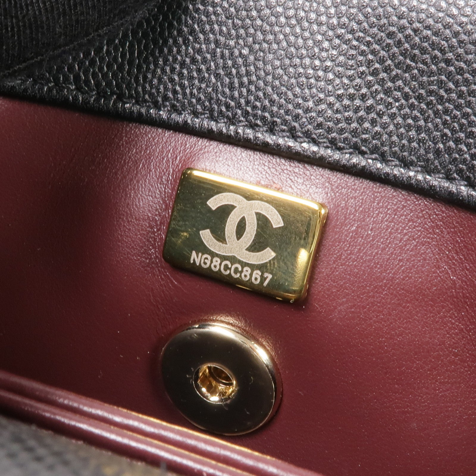 CHANEL 牛皮皮革CoCo Handle Small金扣手挽肩背兩用袋