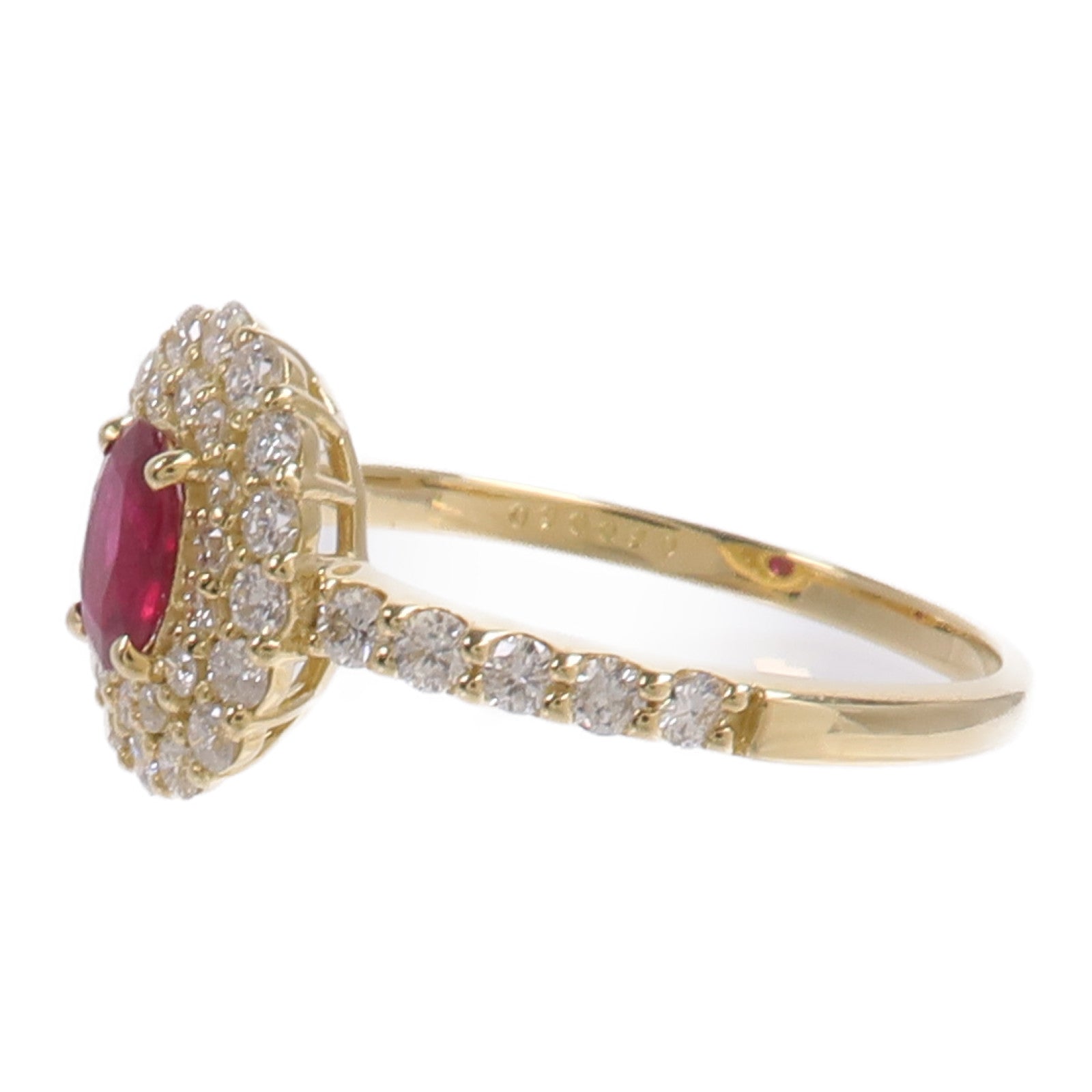 JEWELRY 18K黃金Ruby Diamond Ring紅寶石/鑽石戒指