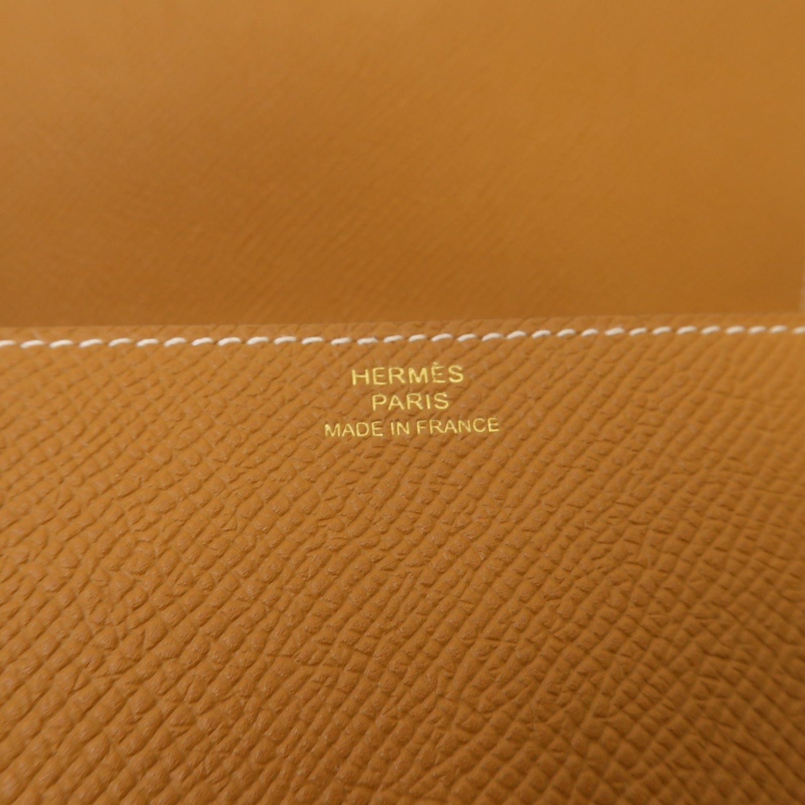 HERMES Epsom皮革Clic 16金扣肩背袋經典駝色