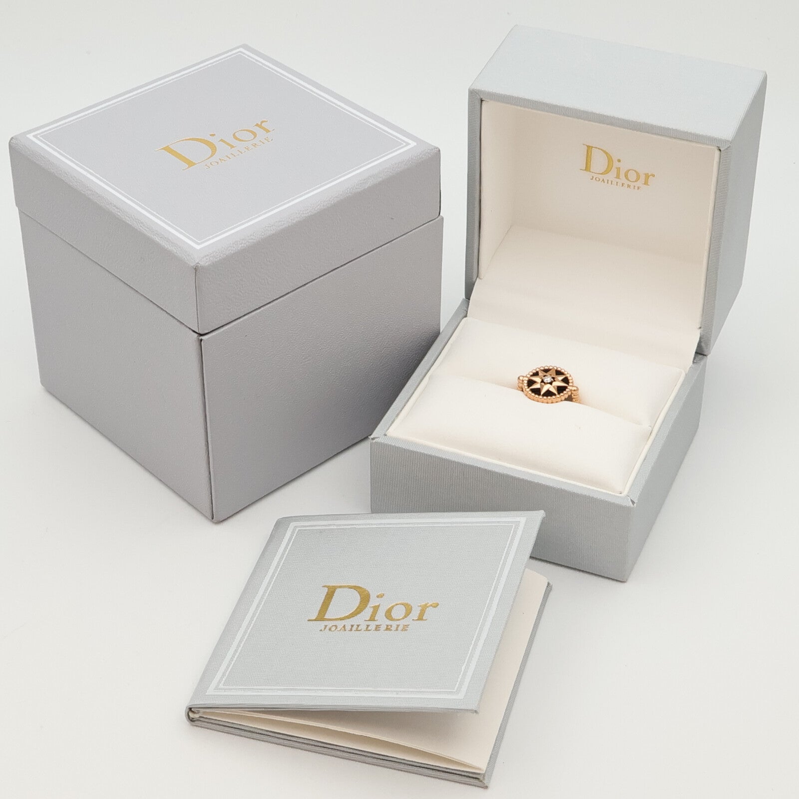 Dior 18K玫瑰金Rose De Vents鑽石戒指