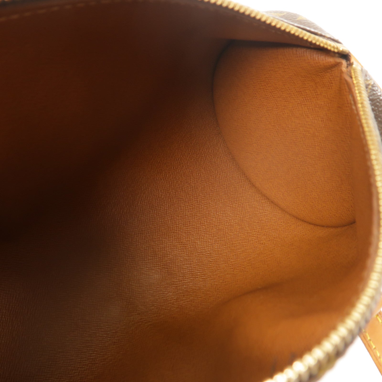 LOUIS VUITTON Monogram Papillon金扣手挽袋棕色