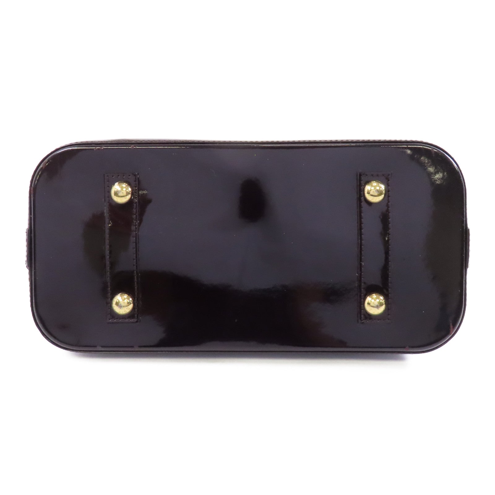 LOUIS VUITTON Vernis Alma金扣手挽袋紫色