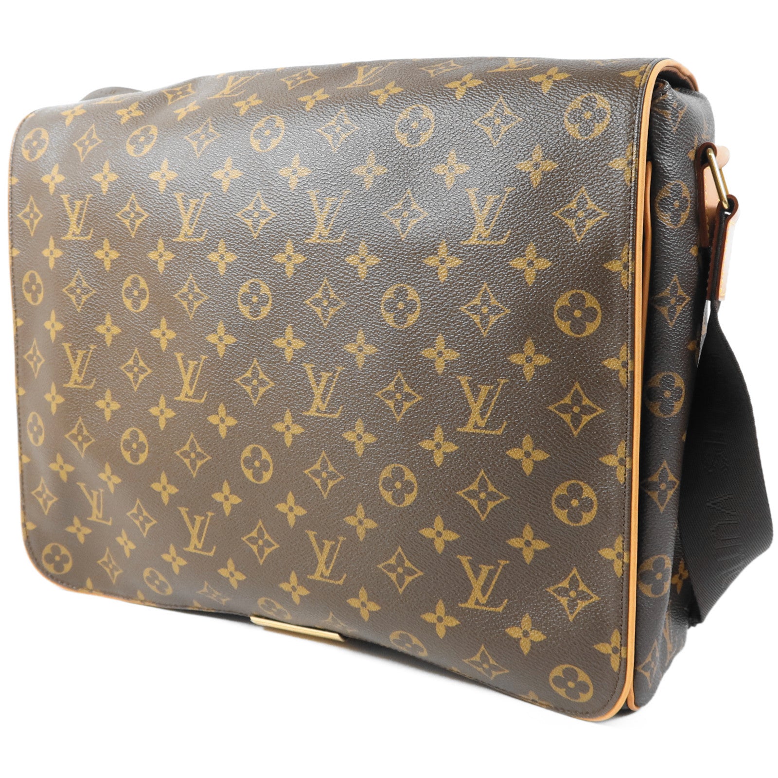 LOUIS VUITTON Monogram Abbesses金扣肩背袋棕色