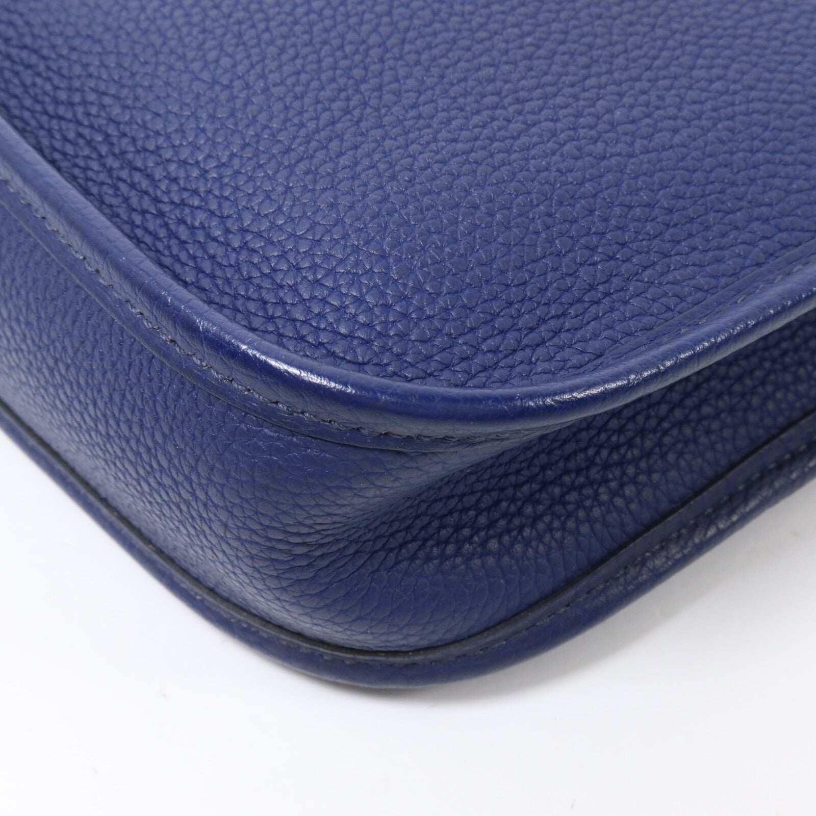 HERMES Clemence皮革Evelyne TPM肩背袋Bleu Saphir