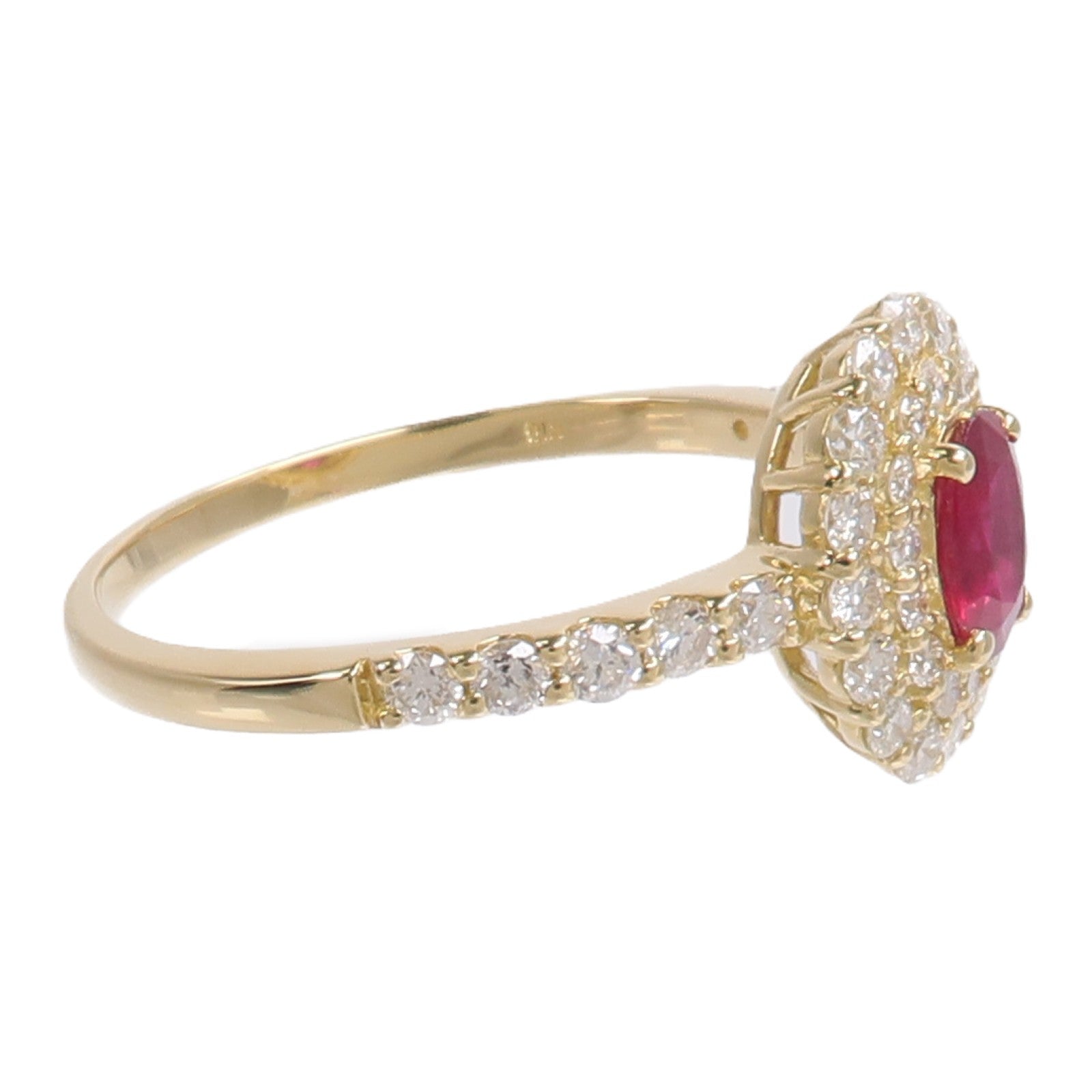 JEWELRY 18K黃金Ruby Diamond Ring紅寶石/鑽石戒指